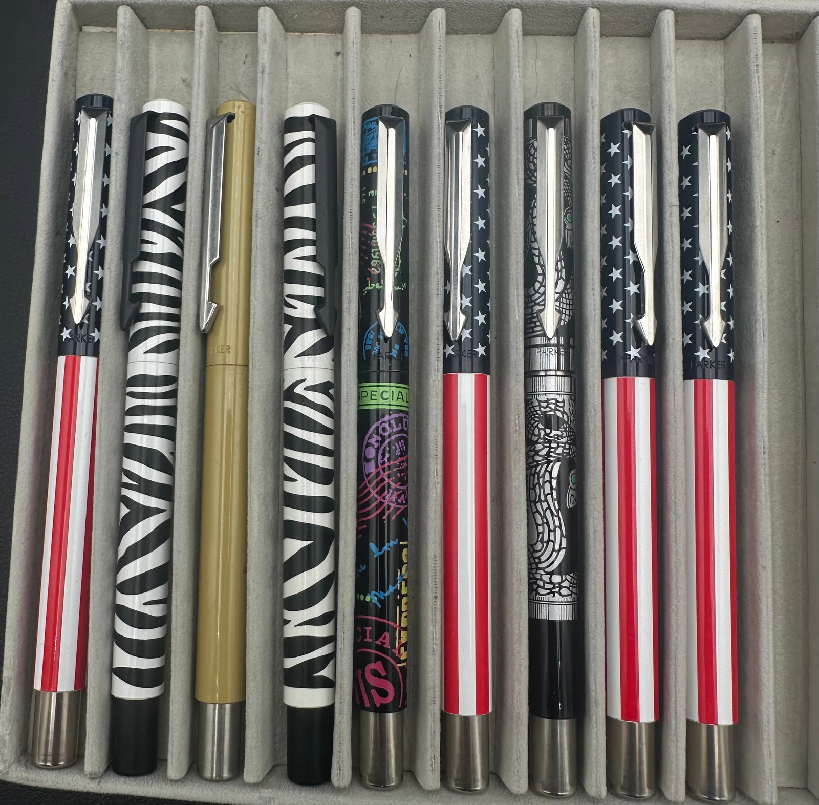 Parker Vector Ballpoint Pen Lot 9 Promotional Special Edition Pens (1 of 6)