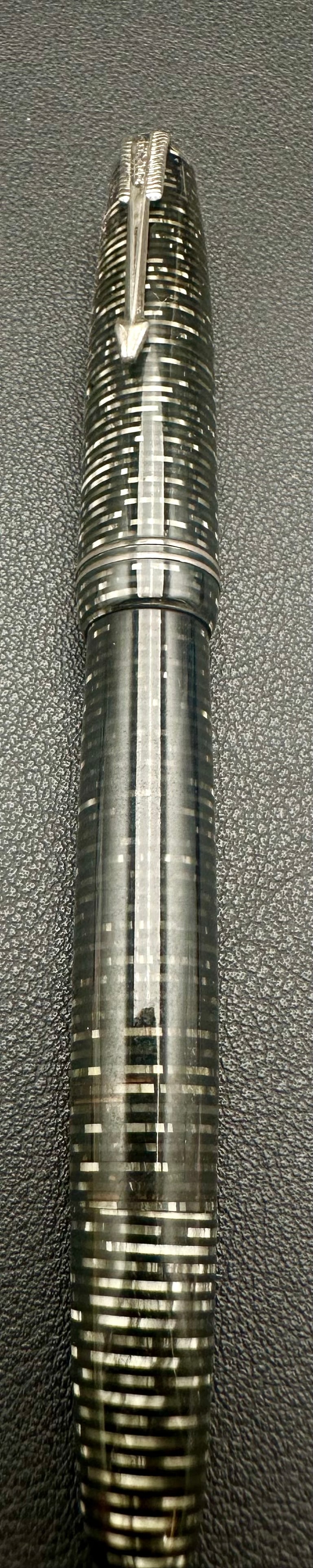 Parker Vacumatic Silver Pearl Fountain Pen No. 53 Fine Nib USA (1 of 8)