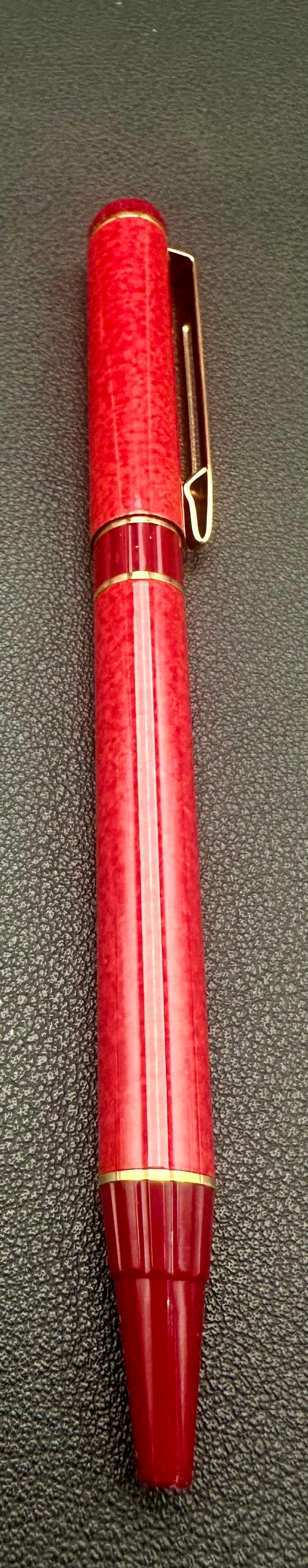 Waterman Hémisphère Red Marble Lacquer Ballpoint Pen Made in France (1 of 7)