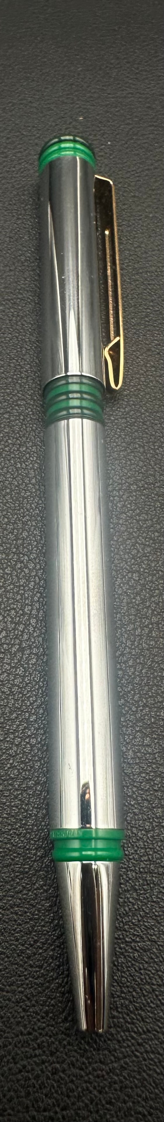 Waterman Hémisphère Chrome & Green Ballpoint Pen Made in France (1 of 5)