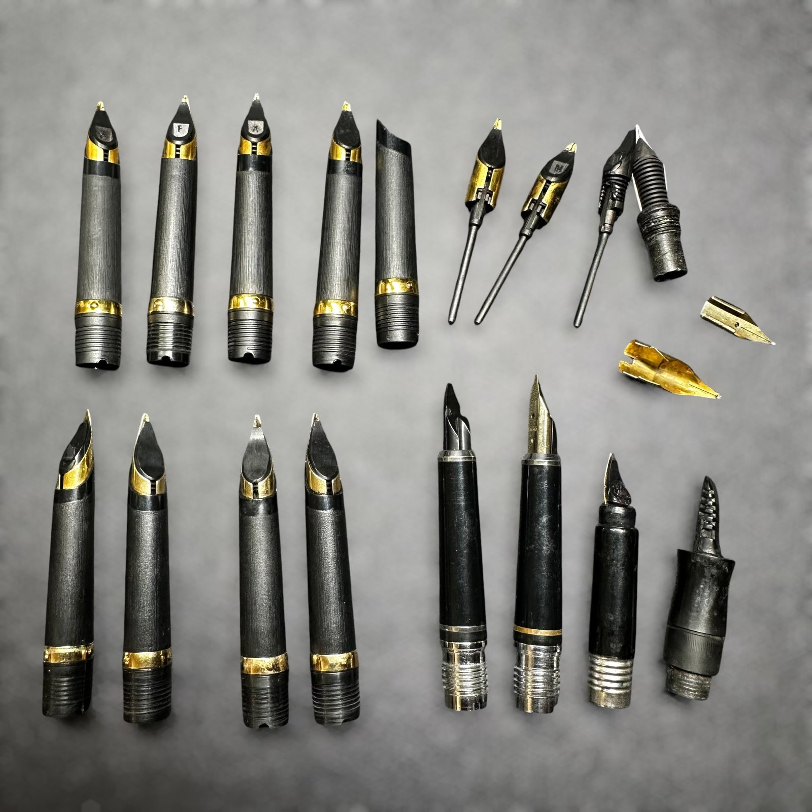 Vintage Fountain Pen Nib & Section Parts Lot (1 of 8)