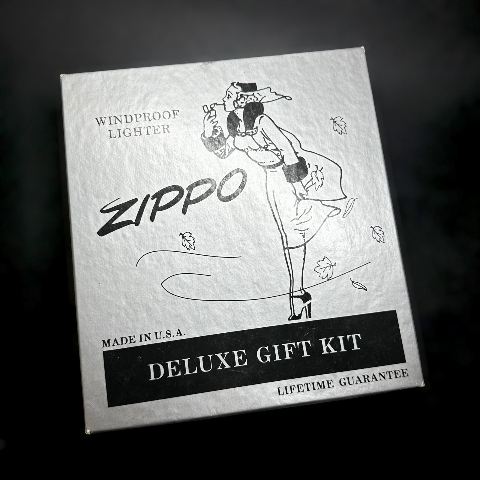 Zippo Deluxe Gift Kit Windproof Lighter Set: Zippo Deluxe Gift Kit Windproof Lighter Set:Brand/Model: Zippo Windproof Lighter Deluxe Gift Kit.Manufacturer Location: Bradford, Pennsylvania, U.S.A.Year Produced: 1996 (lighter date code "A XI").Con