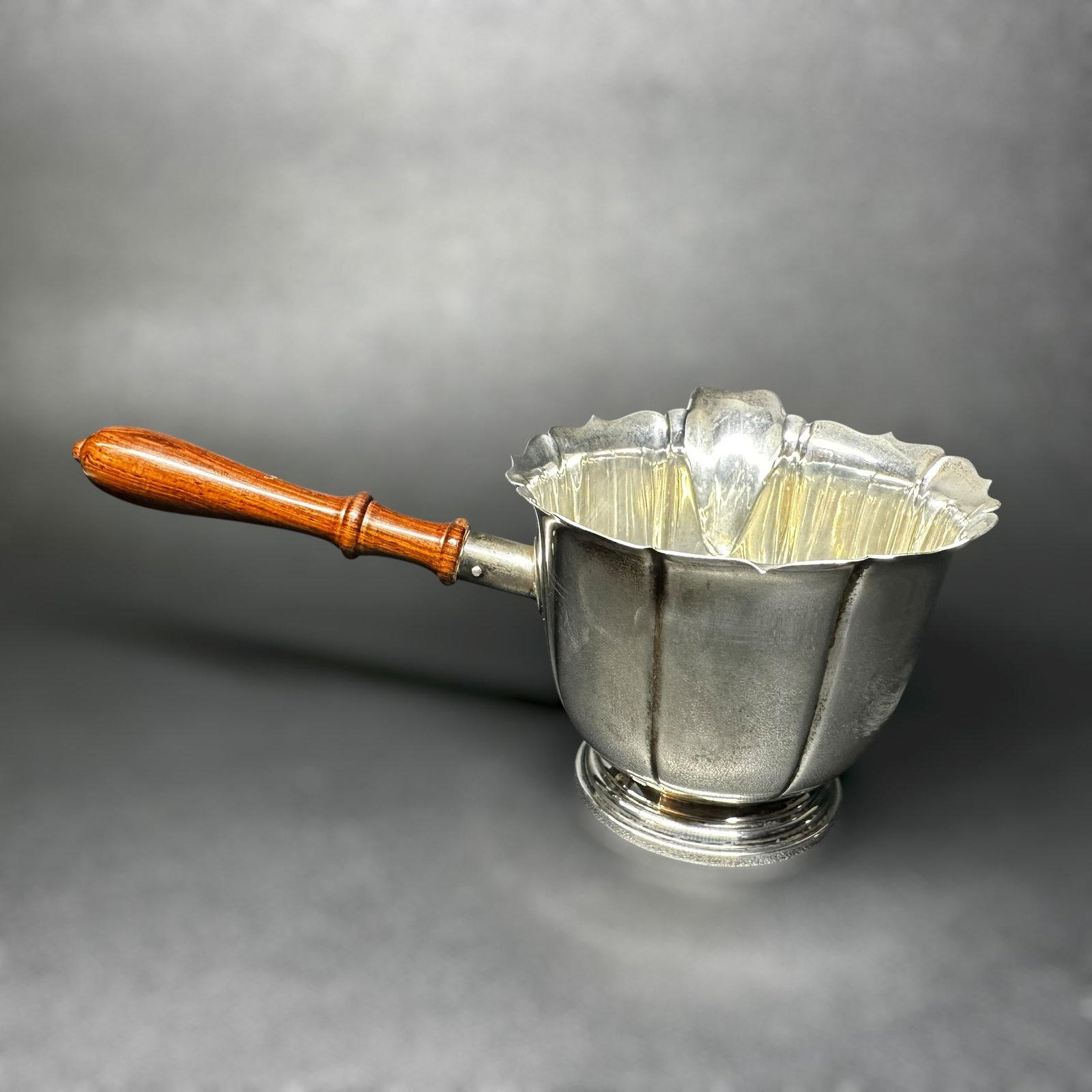 97g Sterling Silver Porringer Bowl With Wood Handle (1 of 8)