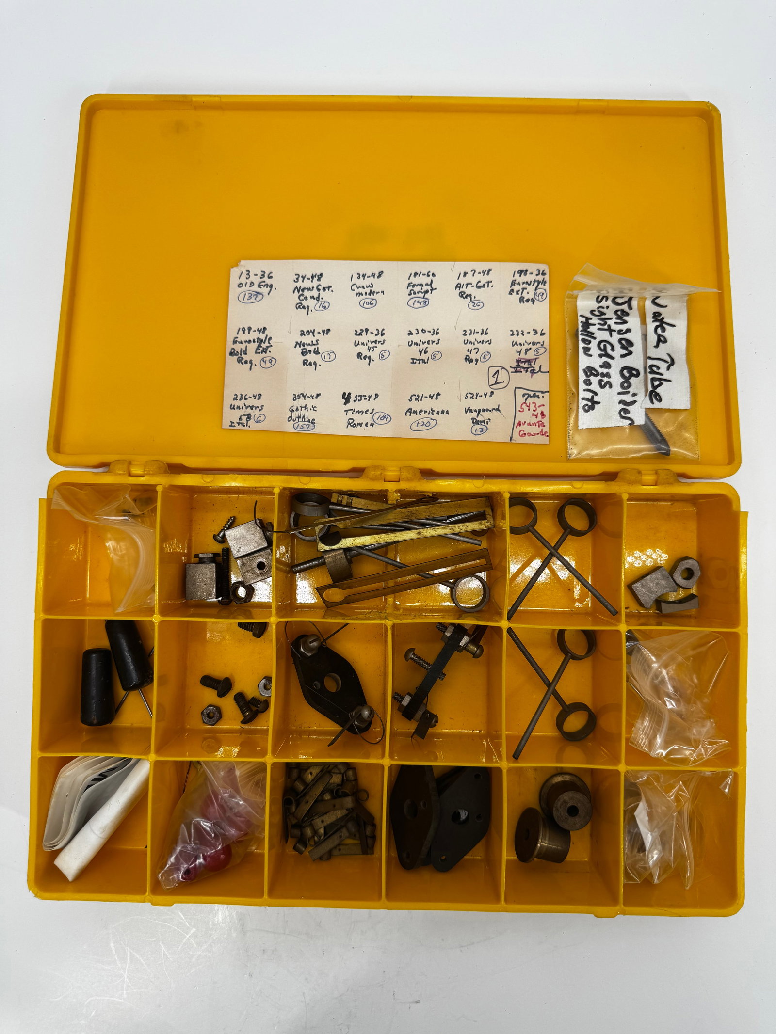 Vintage Watchmaker & Clockmaker Repair Parts Lot in Organizer Case (1 of 8)
