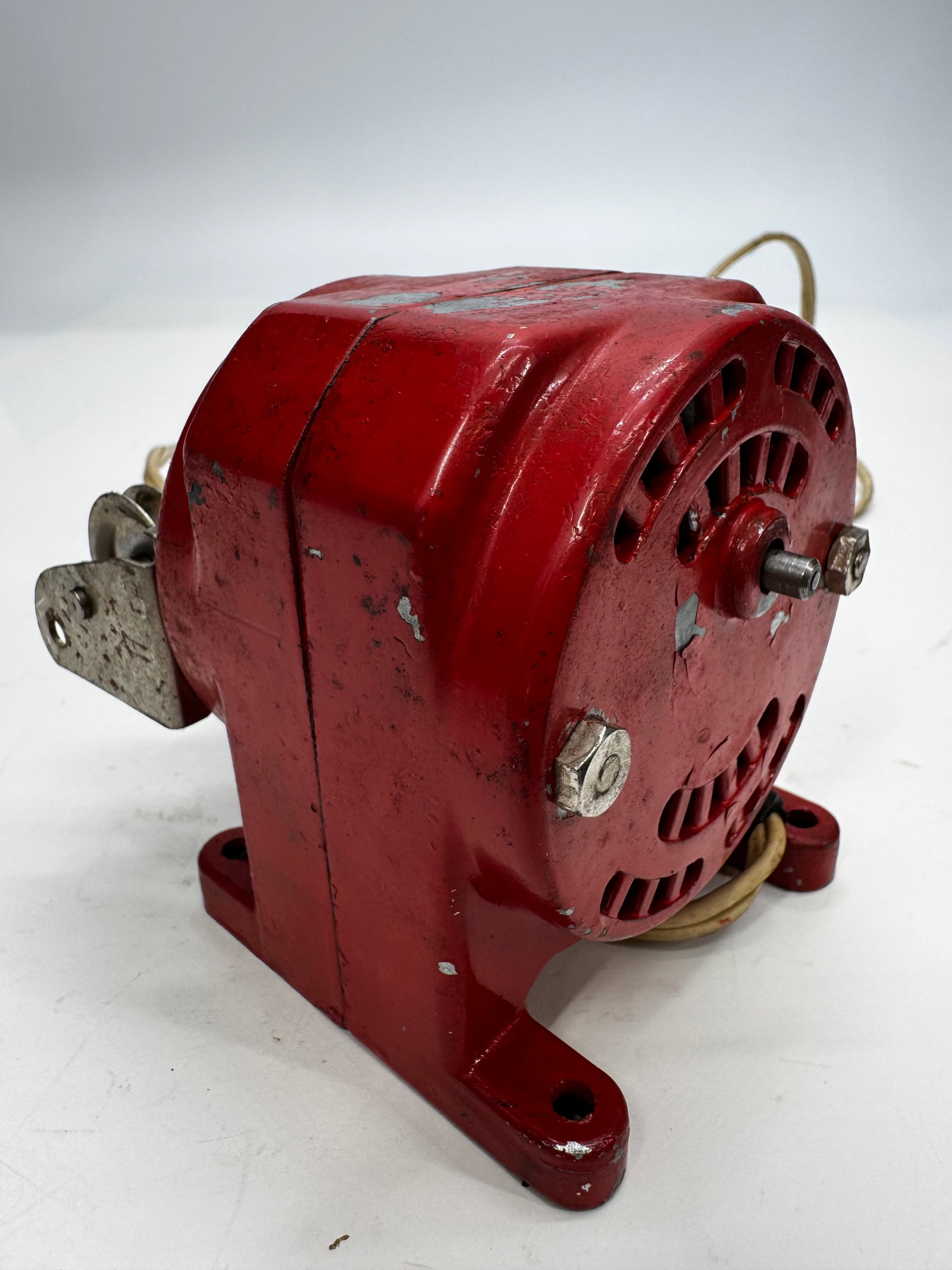 Vintage WASP Air-Cooled Electric Motor Red Industrial Motor (1 of 9)