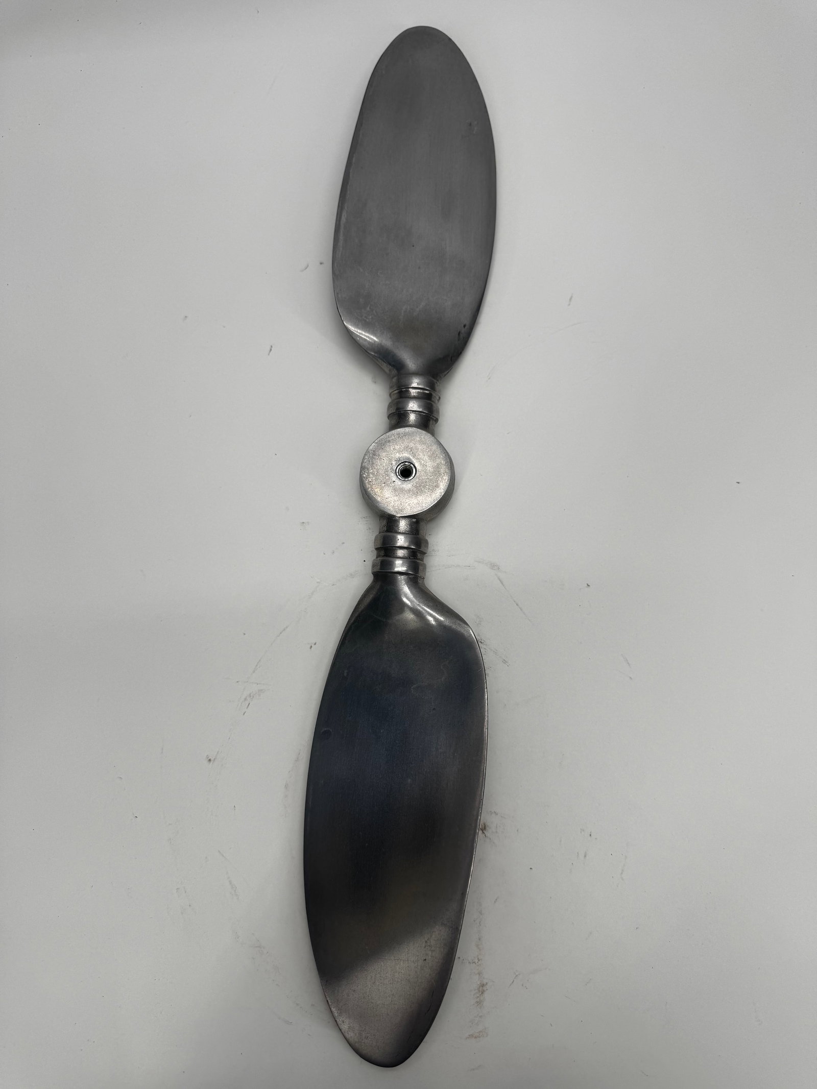 Vintage Cast Aluminum Airplane Propeller 2-Blade Industrial Aviation Decor (1 of 7)