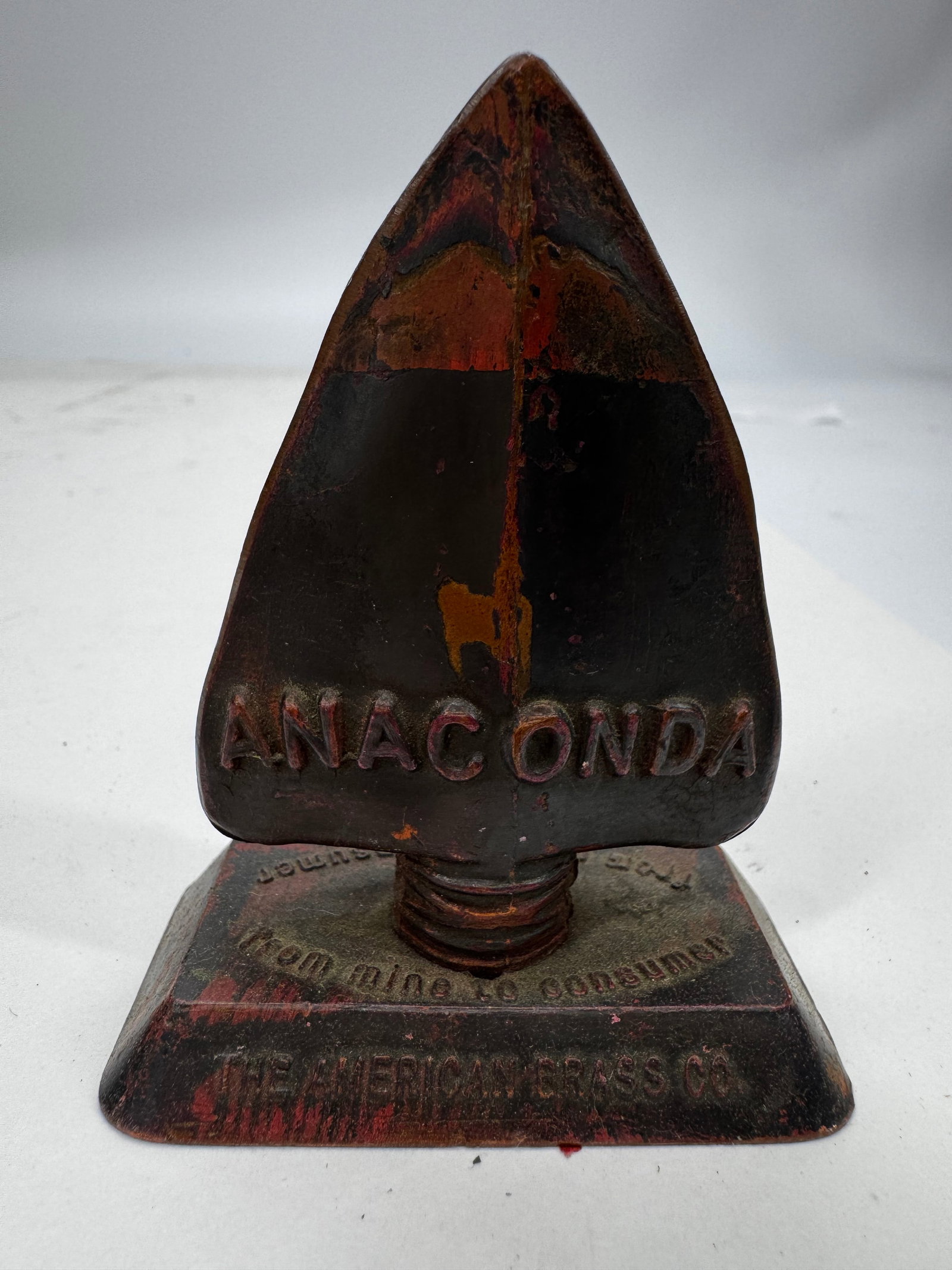 Vintage Anaconda Copper Co. Arrowhead Cast Copper Advertising Paperweight (1 of 7)