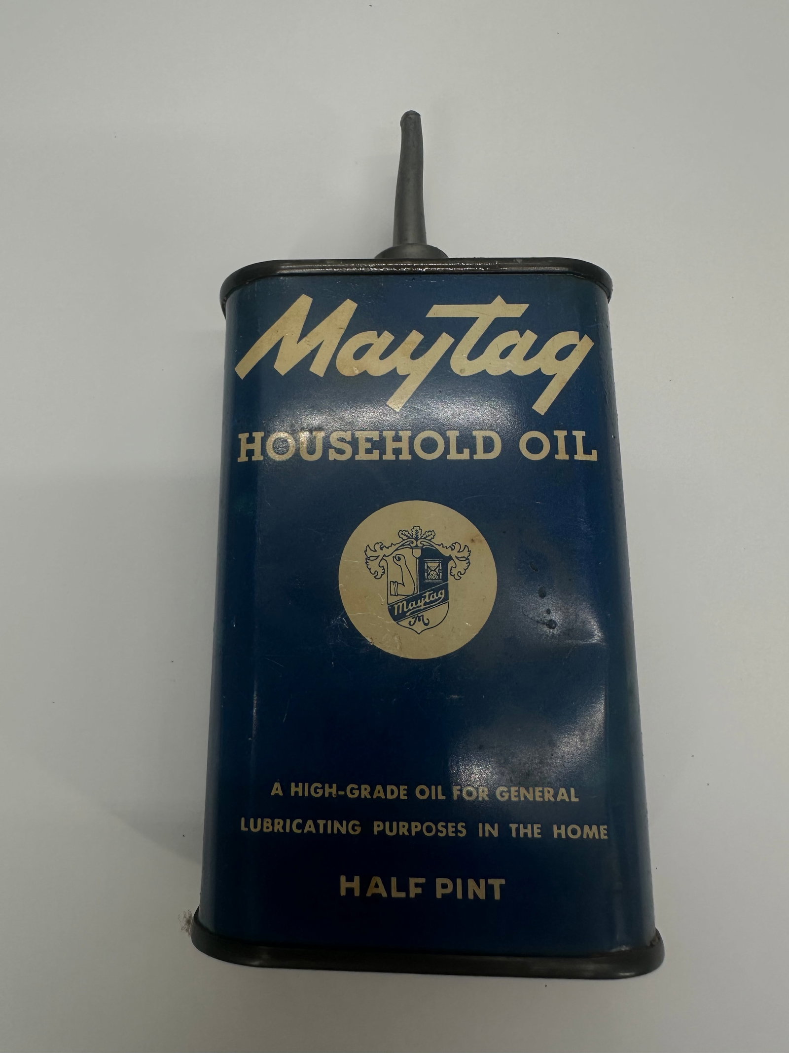Vintage Maytag Household Oil Half Pint Oiler Can w/ Spout (1 of 3)