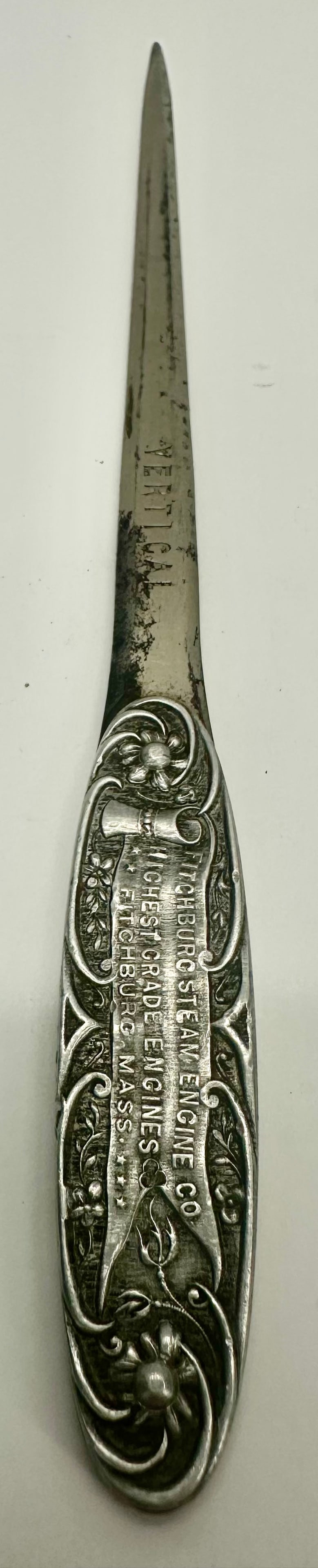 1908 Fitchburg Steam Engine Co. Horizontal Engine Advertising Letter Opener (1 of 9)