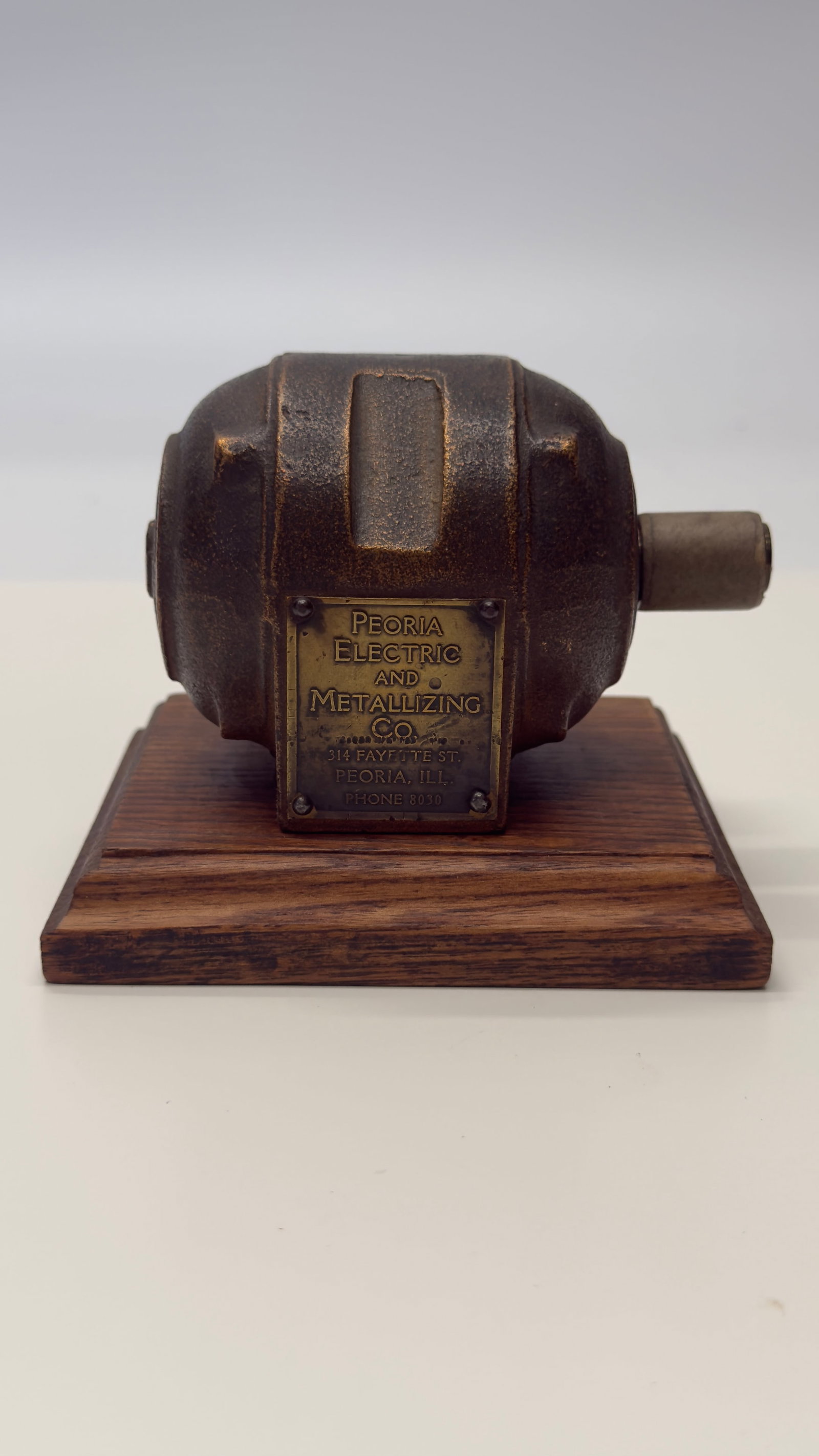 Vintage Peoria Electric Motor Advertising Paperweight (1 of 6)
