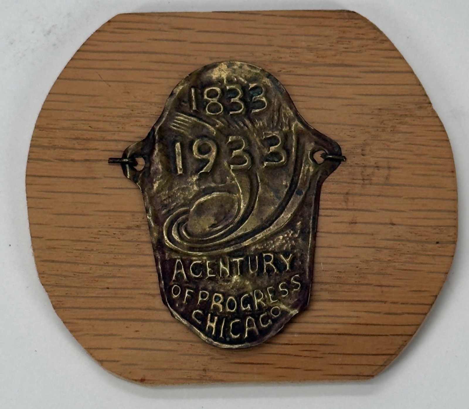 1933 Century of Progress Chicago World’s Fair Brass Plaque (1 of 4)