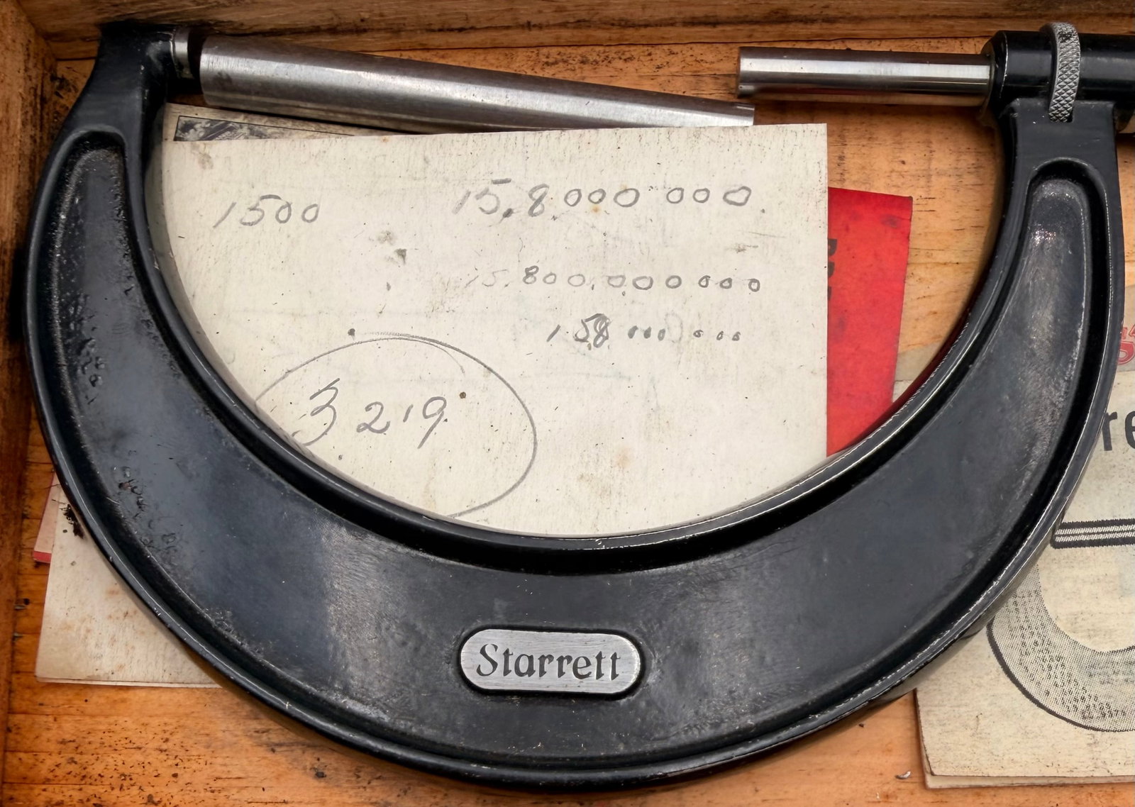 Starrett 436 Micrometer w/Wood Case - 3