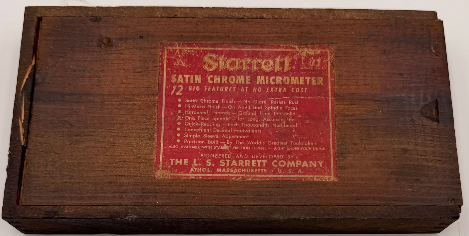 Starrett 436 Micrometer w/Wood Case - 5