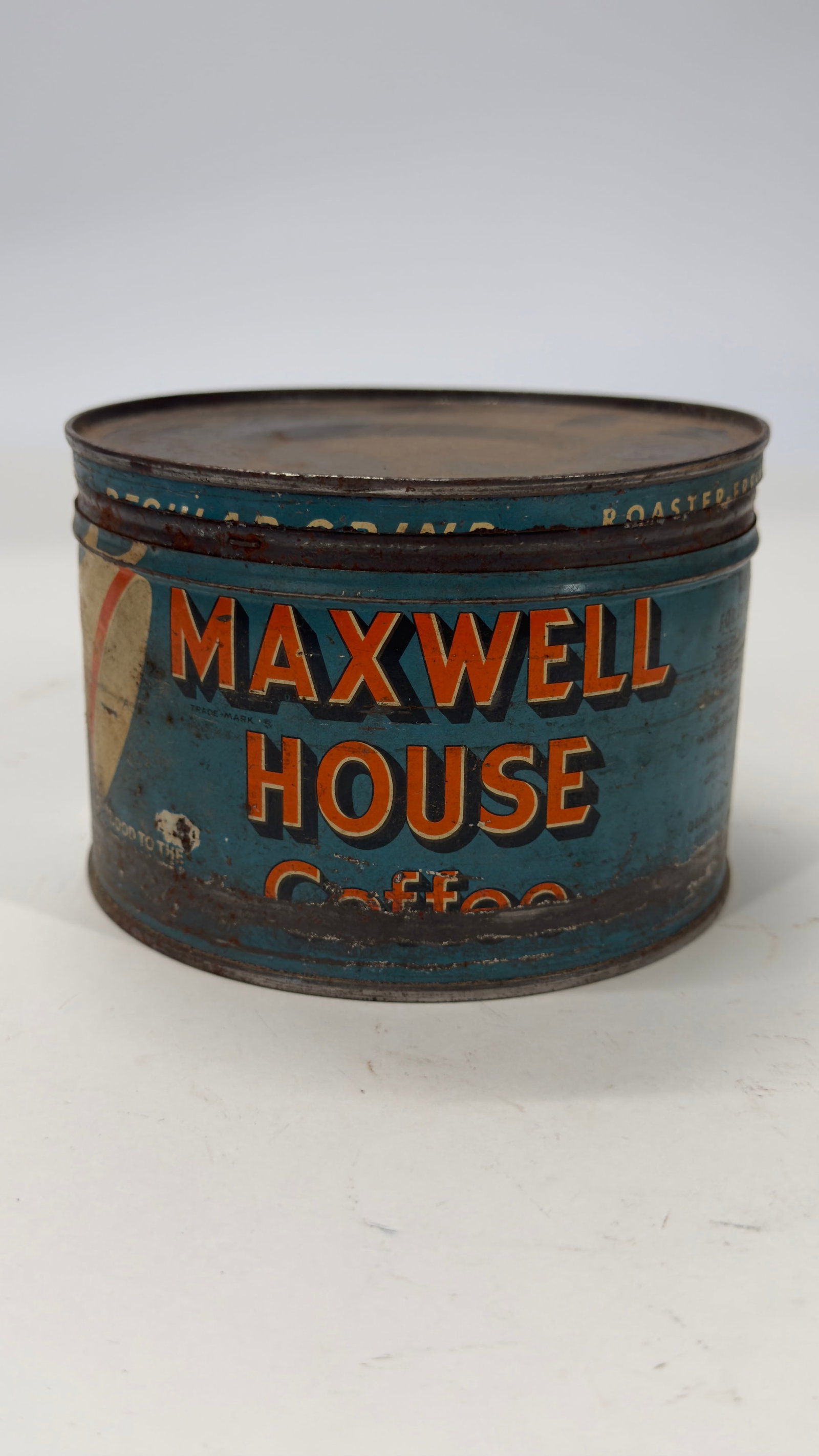 Vintage Maxwell House 1 lb Coffee Tin c. 1940s–50s (1 of 4)