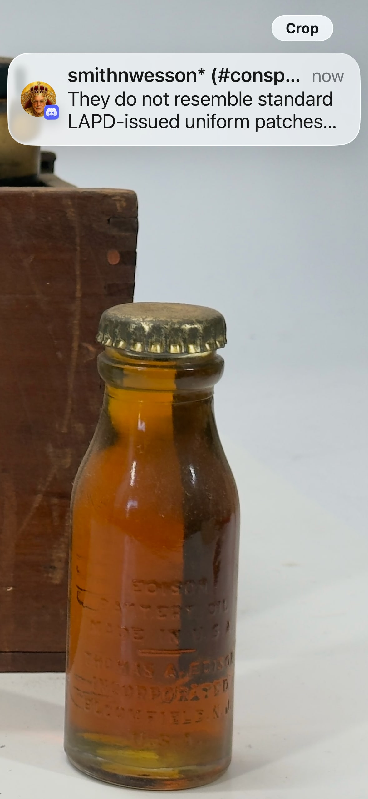 Lot of 15 Vintage Edison Battery Oil Bottles Full w/ Original Wood Crate: Lot of 15 original Edison Battery Oil bottles, all still filled with oil, housed in the original wooden carrying crate. Embossed “Edison Battery Oil – Thomas A. Edison, Inc., Bloomfield, N.J.,