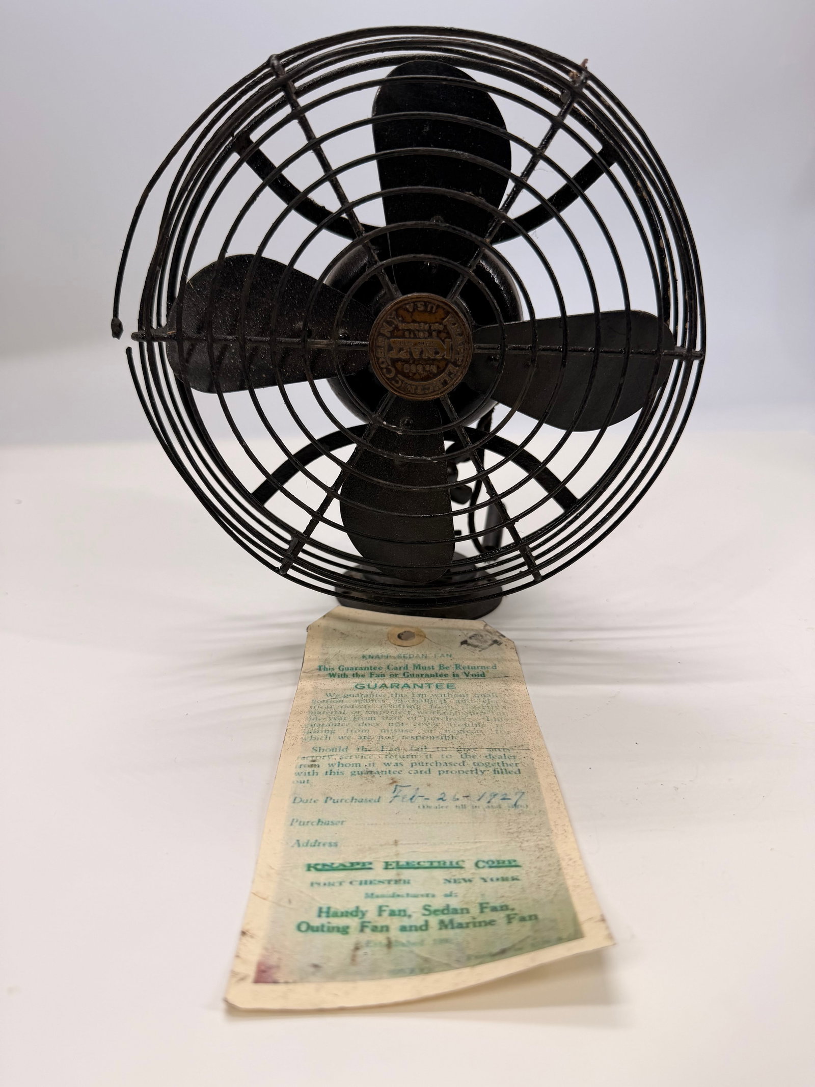 Desk Fan w/ Original Guarantee Card (1 of 8)