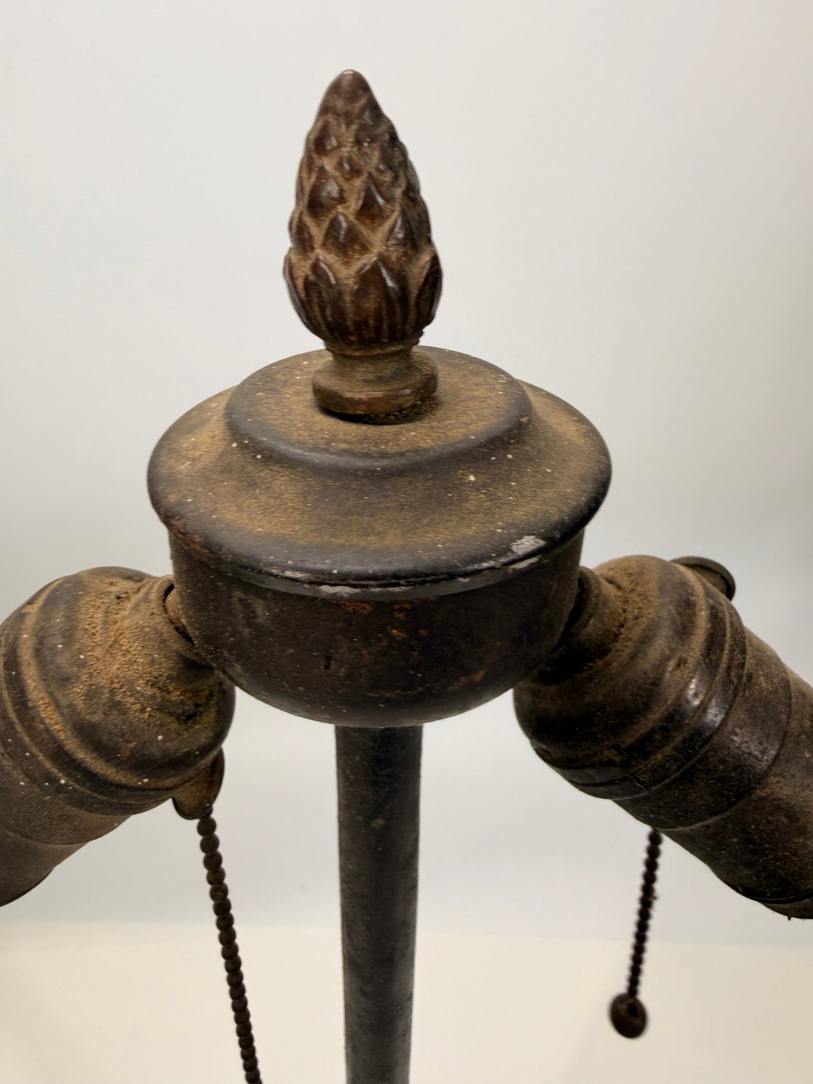 Meyda Tiffany Bronze Lamp Base w/ Dual Pull Chains - 3