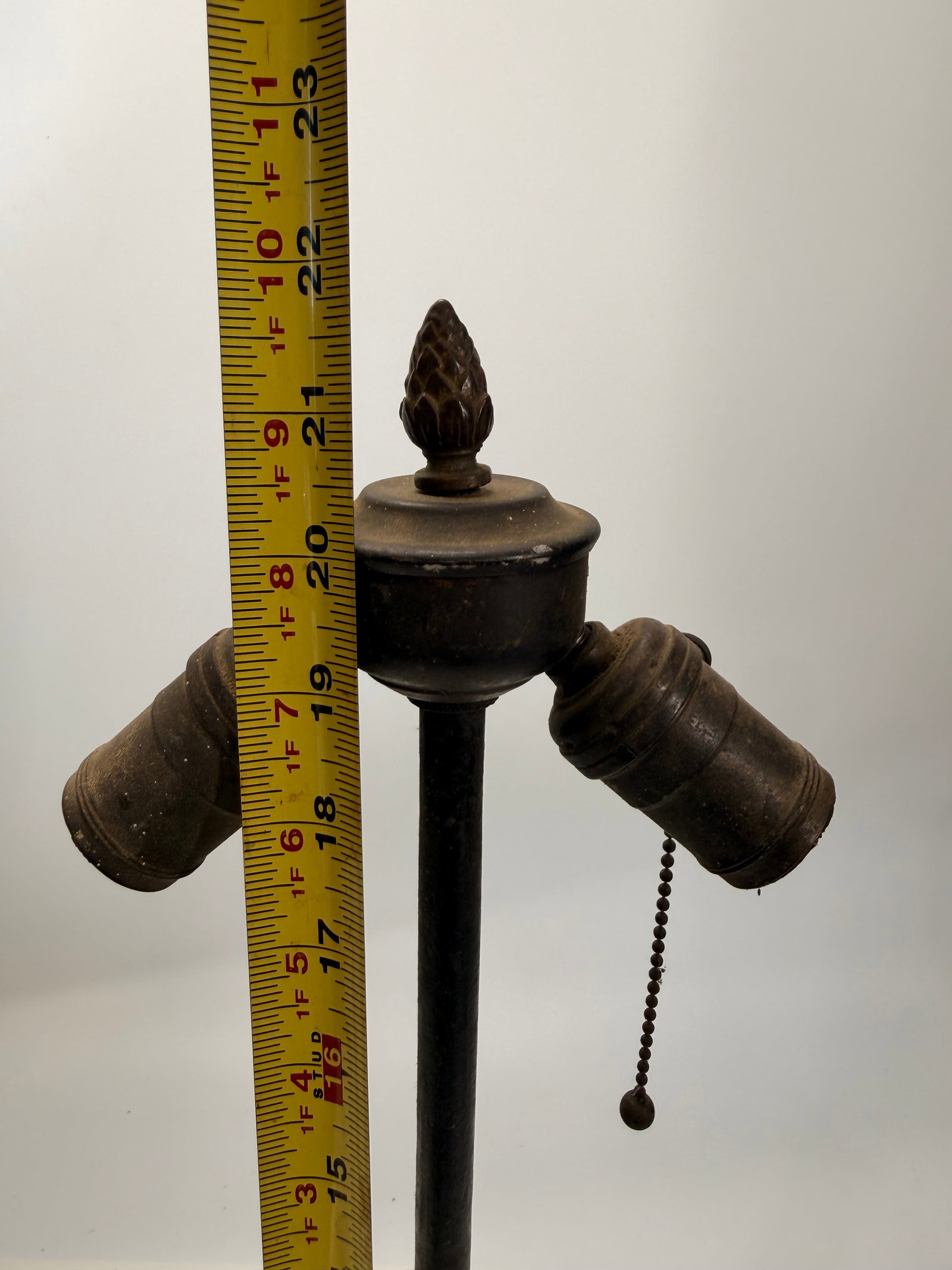 Meyda Tiffany Bronze Lamp Base w/ Dual Pull Chains - 5