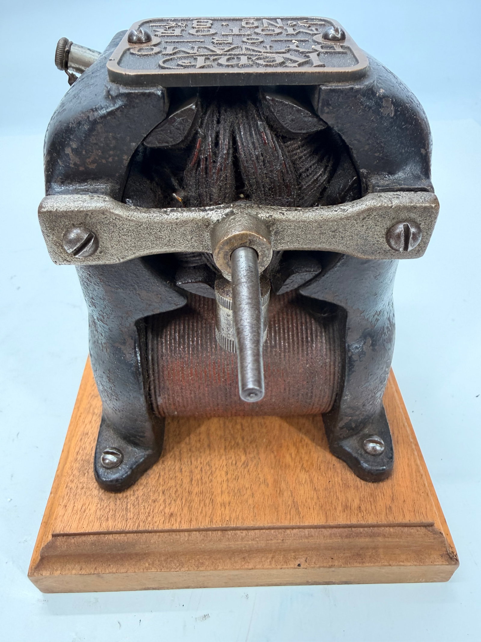 Antique K&D Kent No. 8 Dynamo Motor on Wood Base (1 of 7)