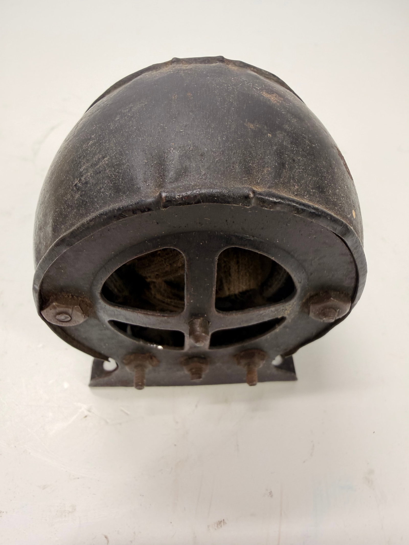 Antique Knapp Type S Cast Iron Electric Toy Motor: Antique Knapp Type S electric toy motor dating to the early 1900s. Features a heavy cast iron housing with exposed field coils and original construction. Measuring approximately 6 inches tall by 6 inc