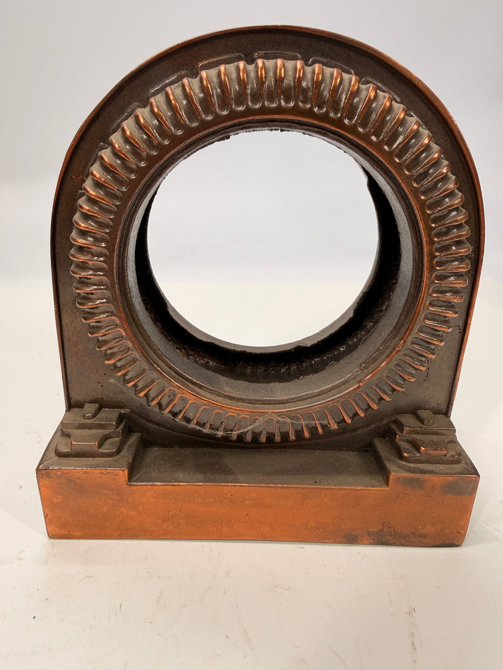 Art Deco Copper-Finish Pocket Watch Holder Stand c.1930 (1 of 6)