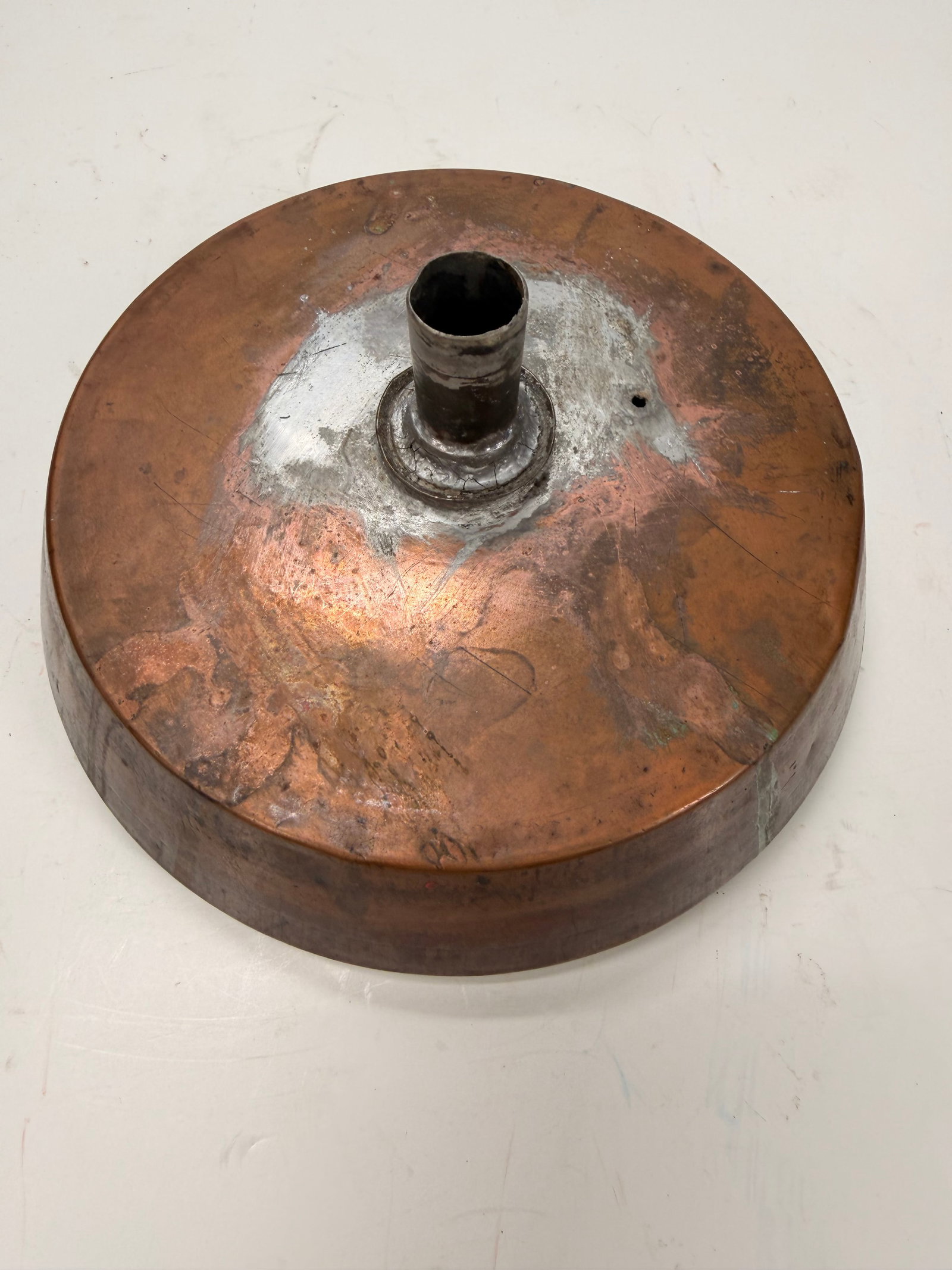 Antique Copper Boiler Lid Top Industrial Steam Part (1 of 5)