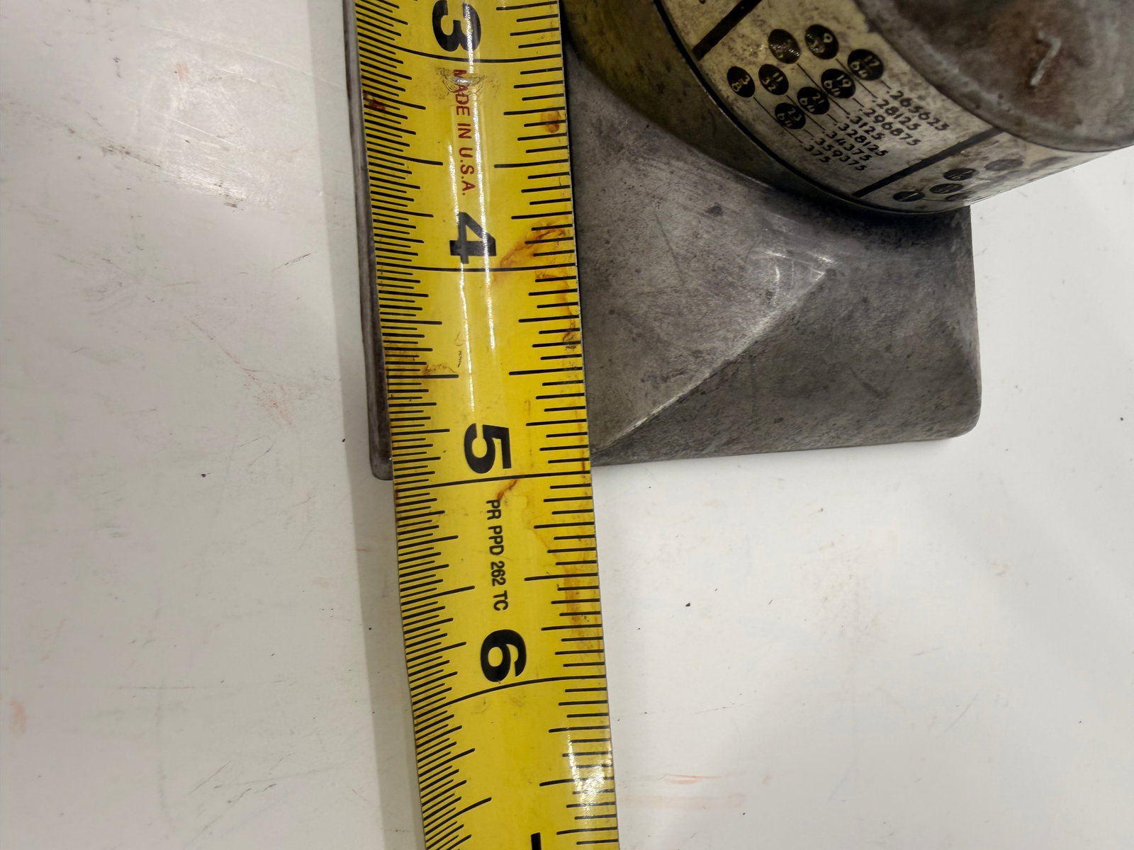 Vintage Machinist Drill Size Reference Stand w/ Decimal Chart - 5