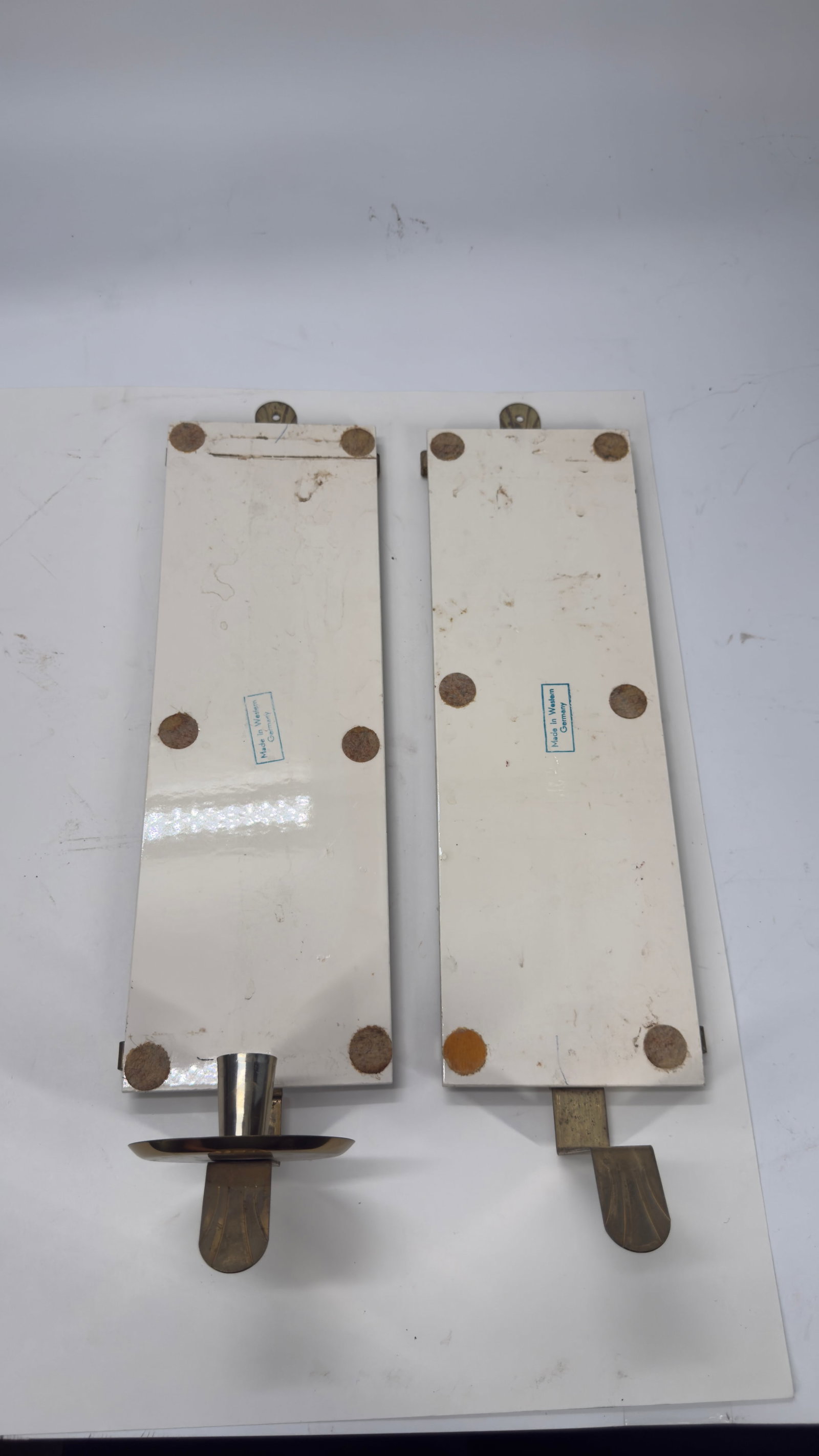 Pair Mid-Century Modern German Ceramic Wall Sconces - 5
