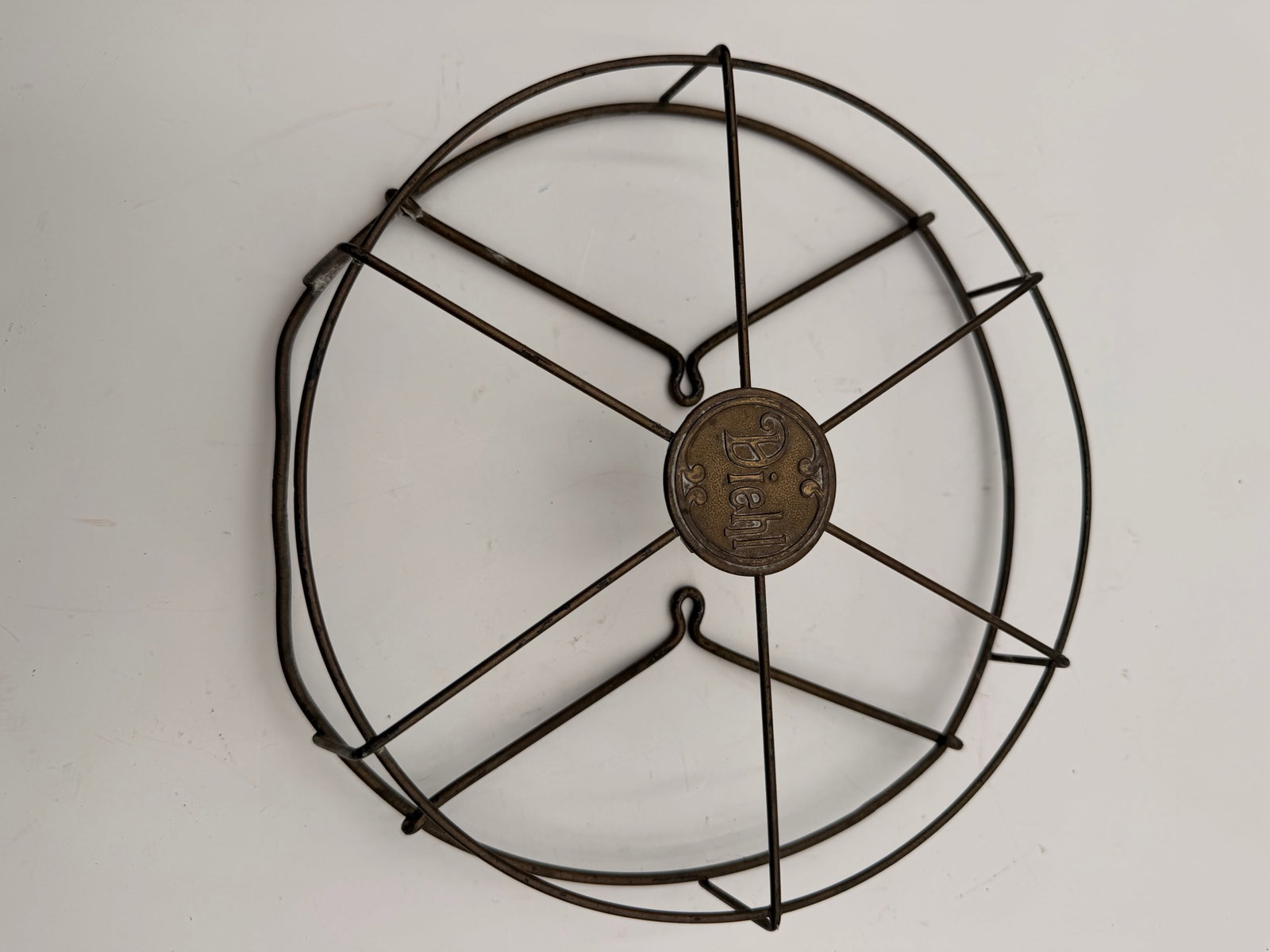 Antique Diehl Brass Electric Fan Cage (1 of 6)