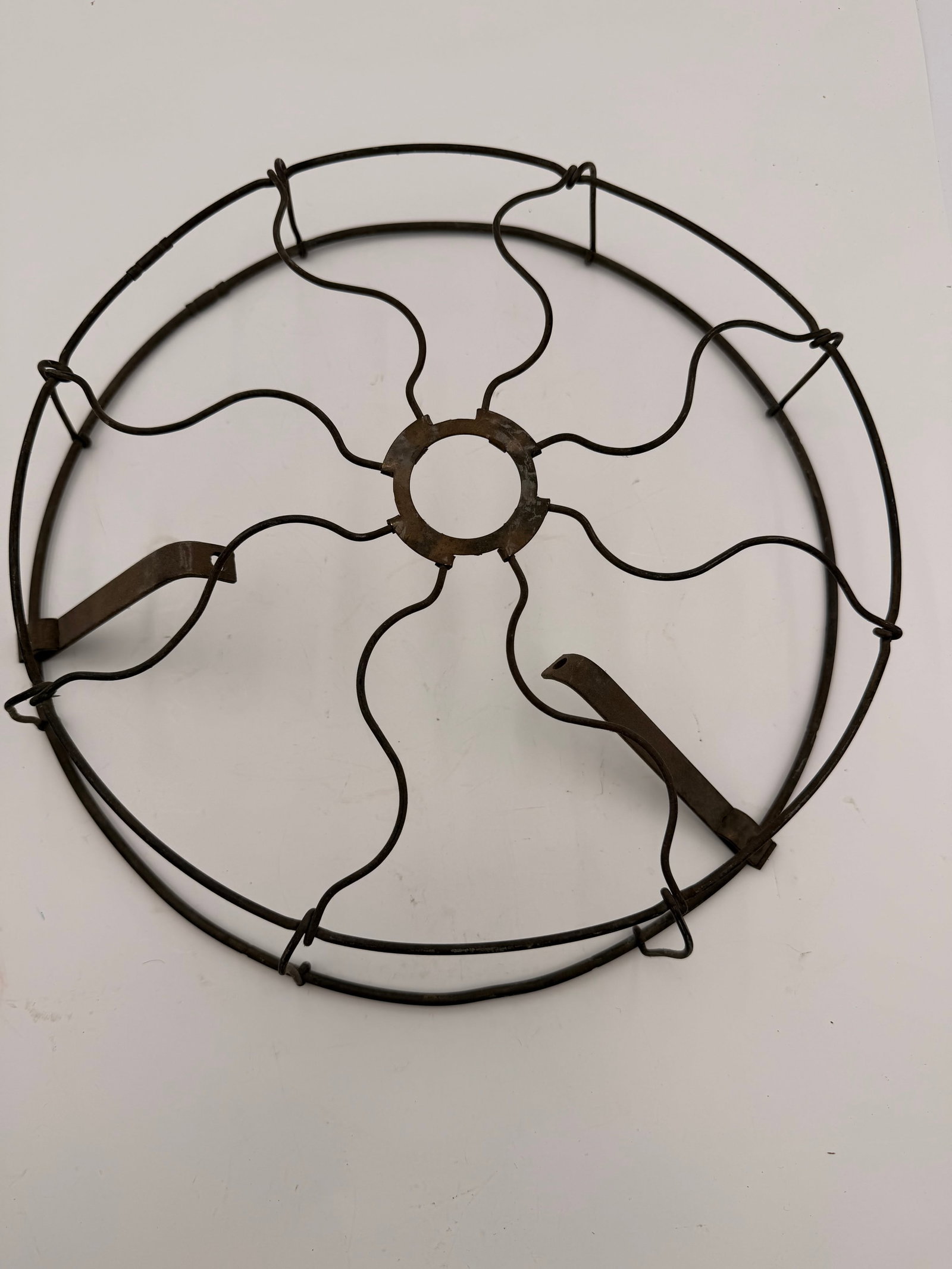 Antique Brass Blade Fan Cage Guard (1 of 6)