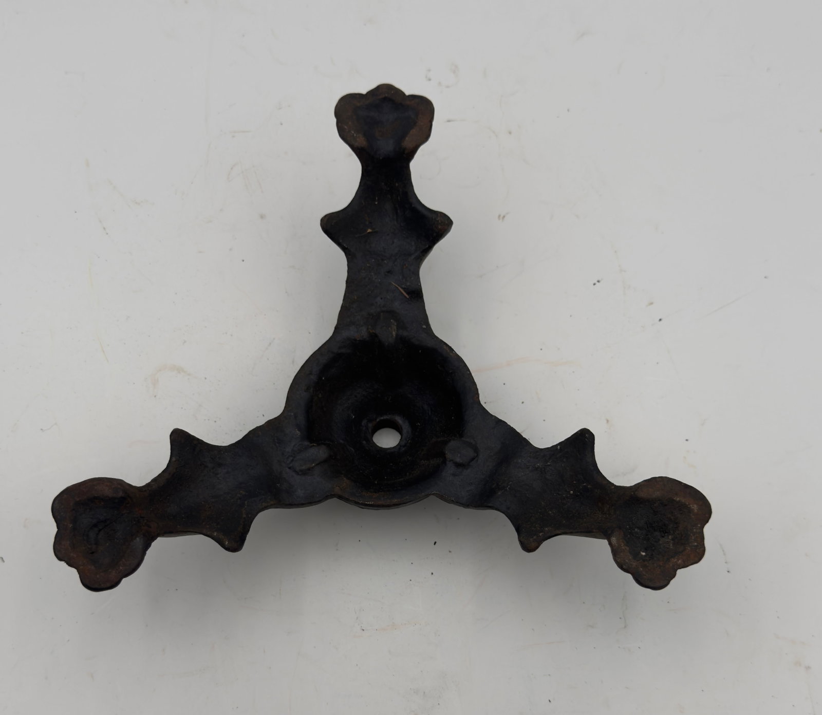 Antique Cast Iron Flag Pole Stand Eagle Claw Base - 2
