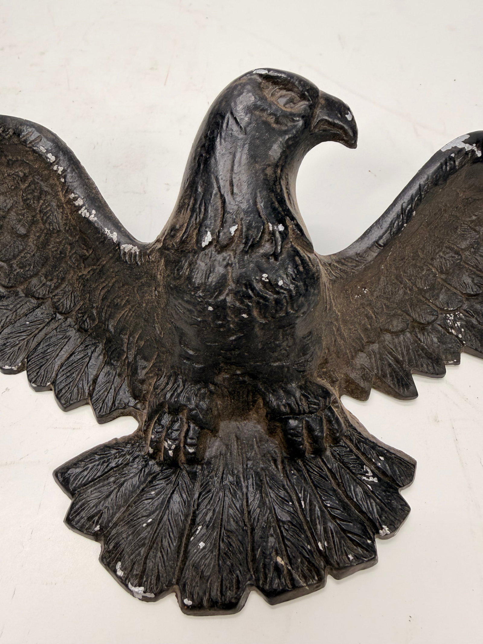 Antique Cast Iron Spread Wing Eagle Wall Plaque - 3