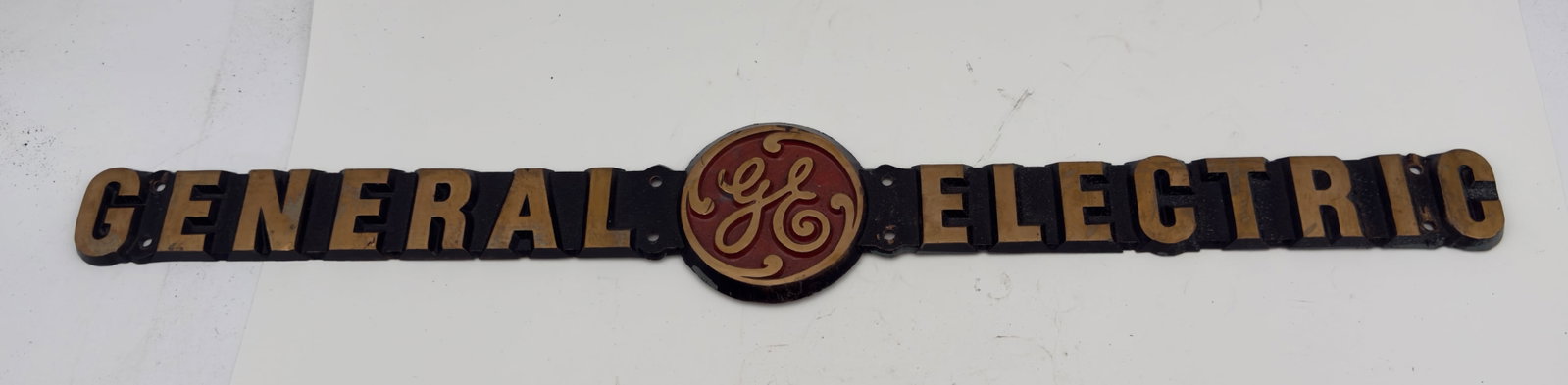 Antique General Electric Cast Iron Machine Nameplate (1 of 4)