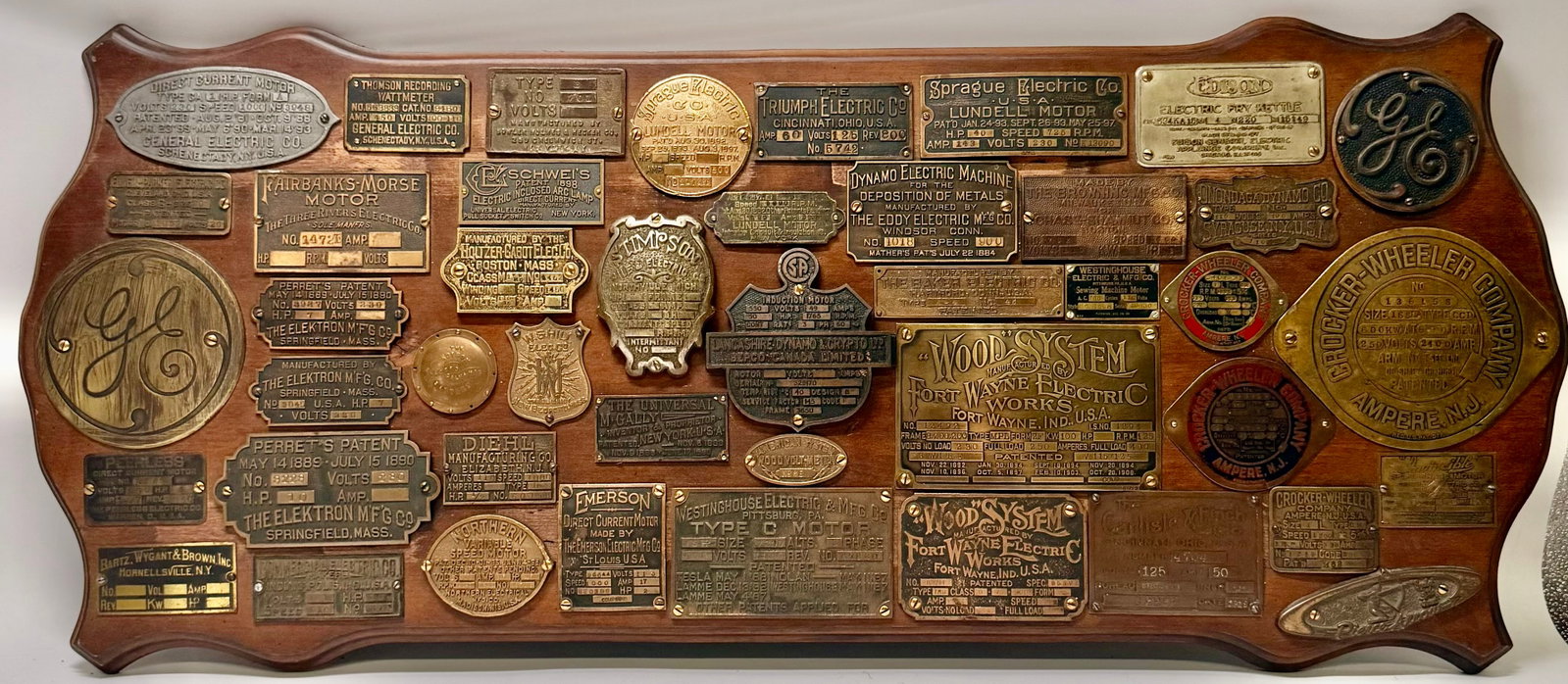 Vintage Industrial Motor Nameplate Display Board Collection (1 of 8)