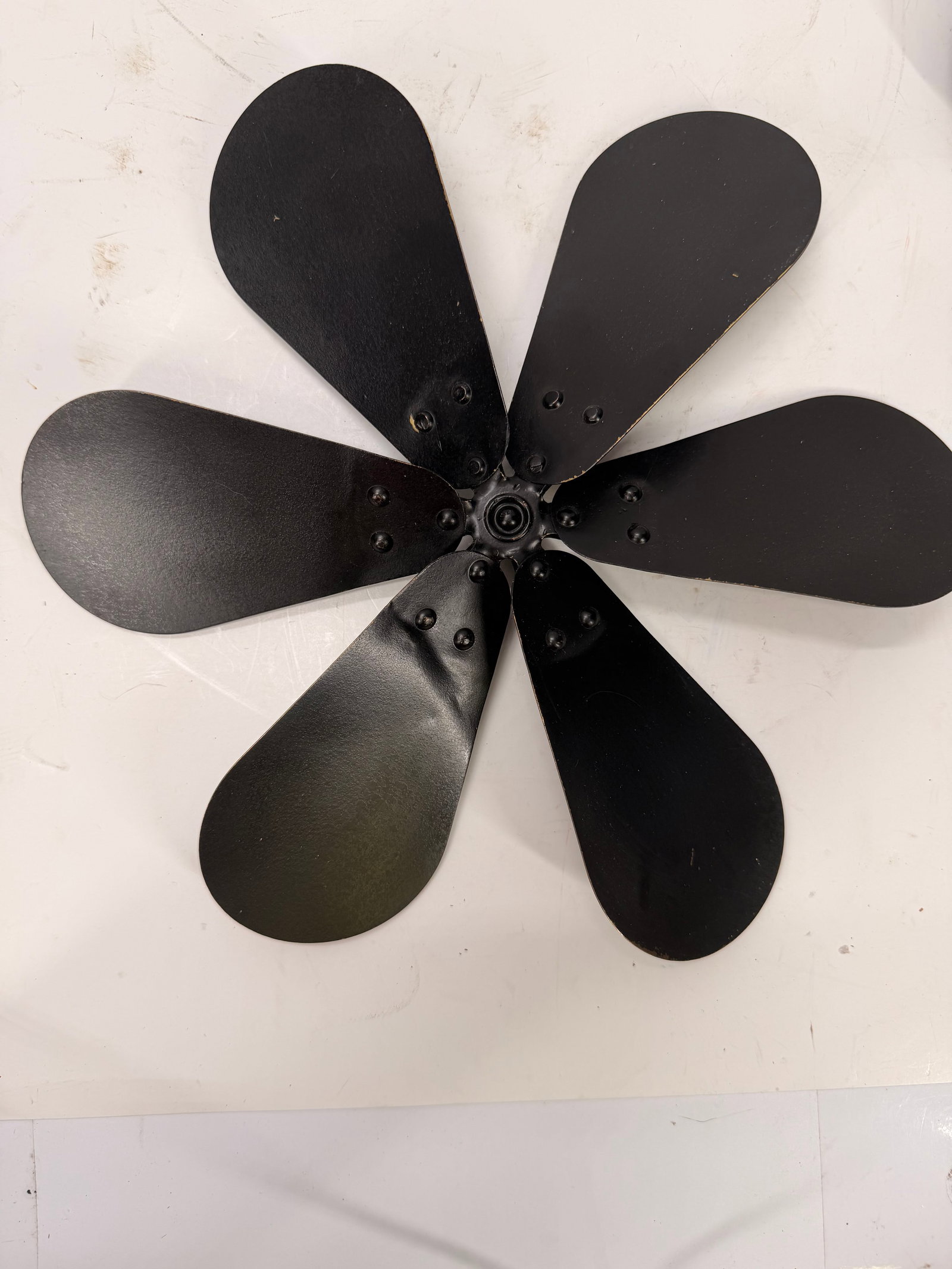 Antique 6-Blade Black Steel Fan Blade for Emerson GE Westinghouse Desk Fan c.1910–1925 (1 of 6)