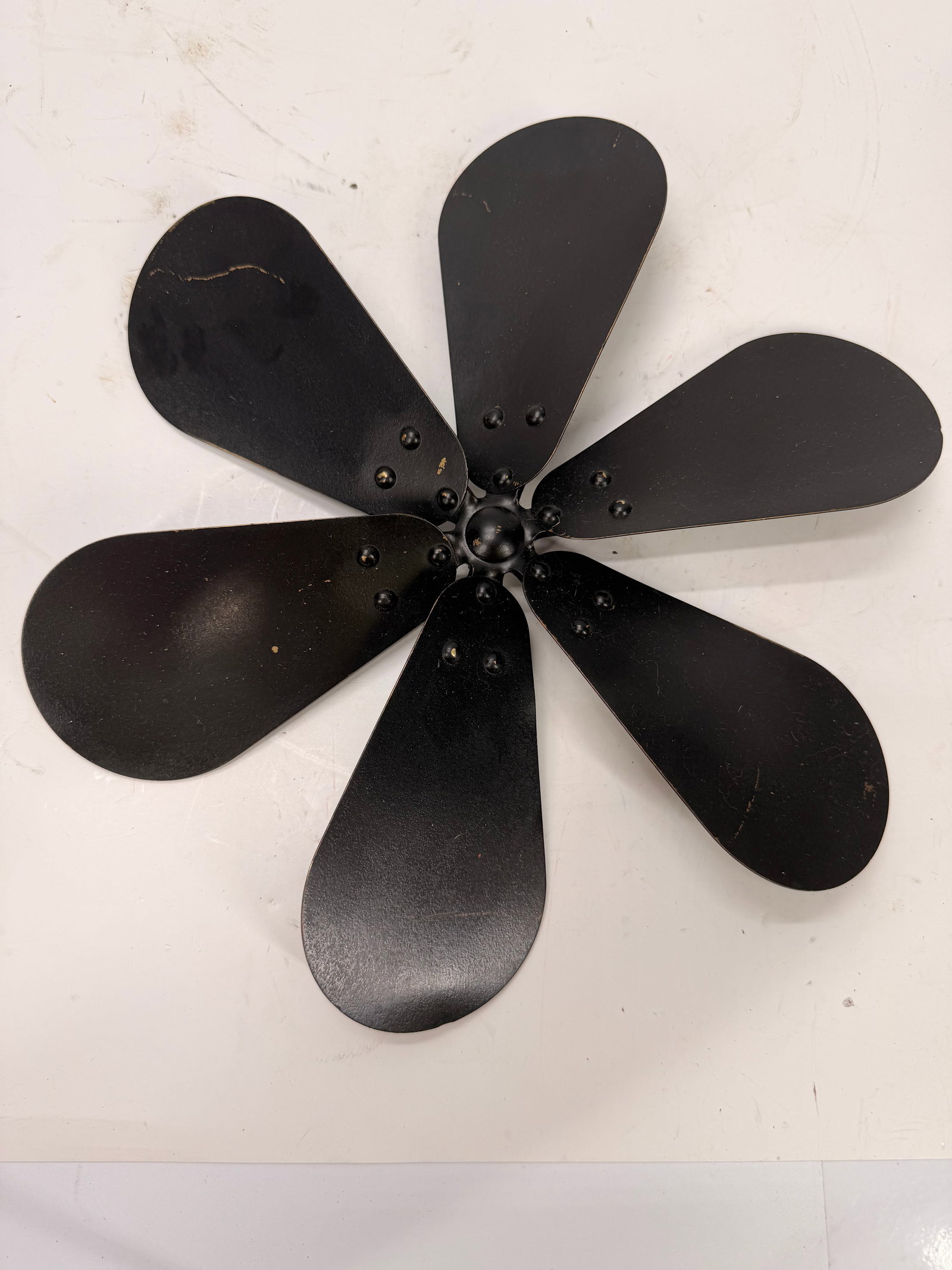 Antique 6-Blade Black Steel Fan Blade for Emerson GE Westinghouse Desk Fan c.1910–1925 (1 of 6)