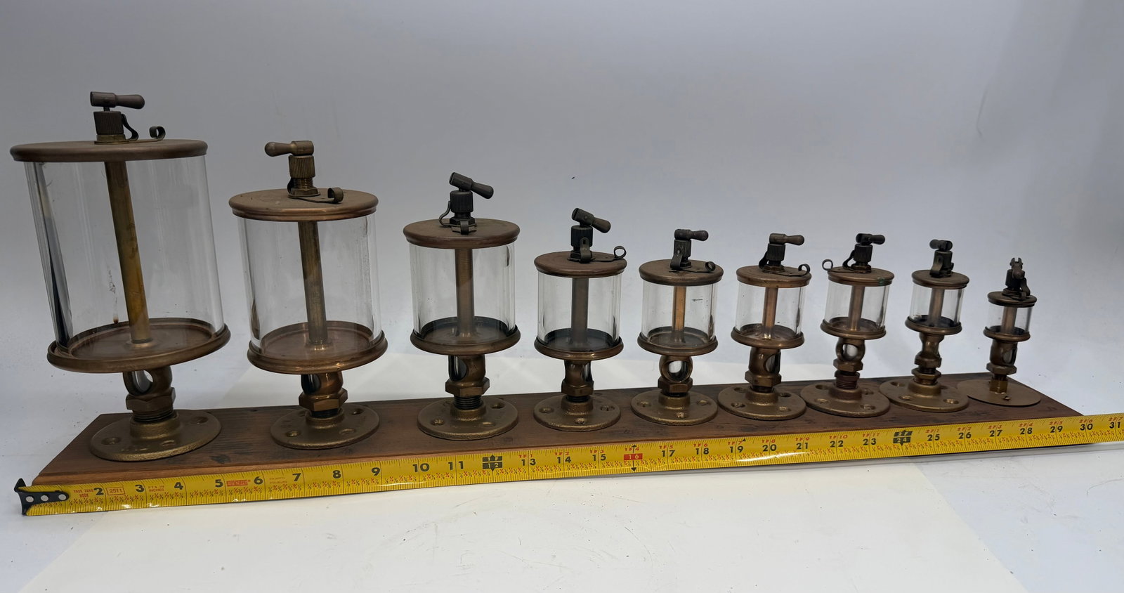 Lunkenheimer Sentinel Steam Engine Oiler Display Set - 10