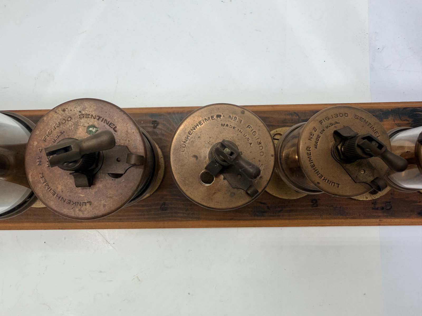 Lunkenheimer Sentinel Steam Engine Oiler Display Set - 8