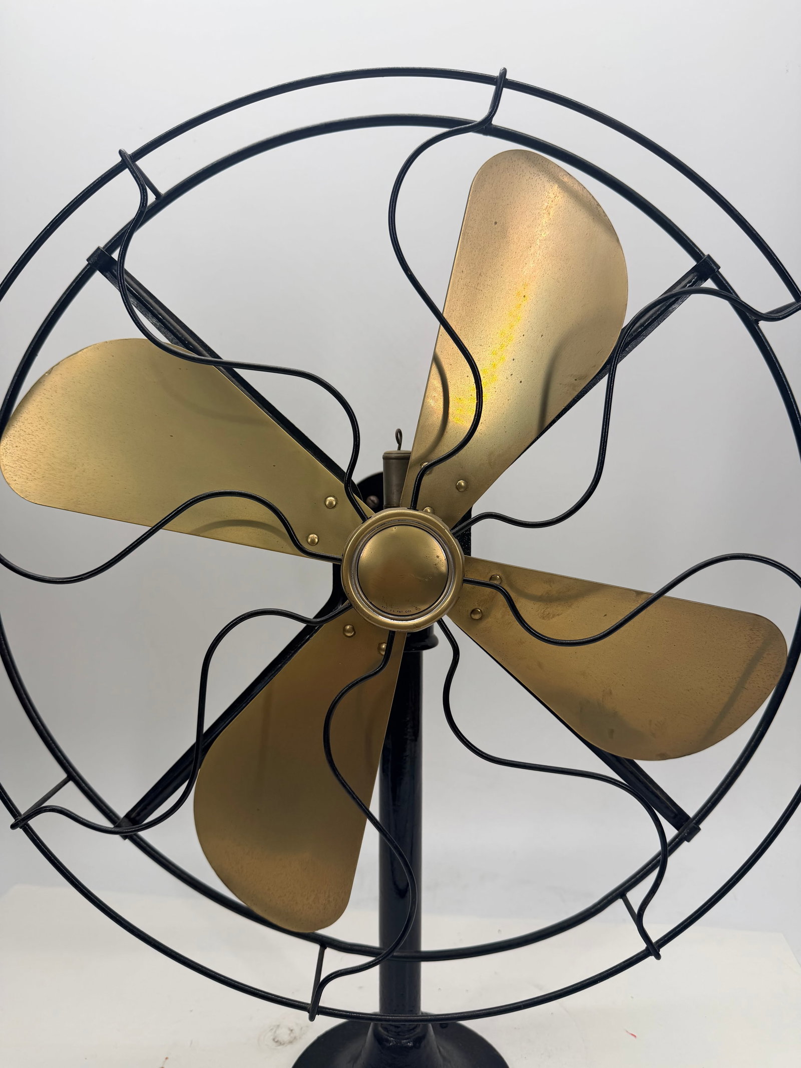 Brass Blade Table/Floor Fan - 2
