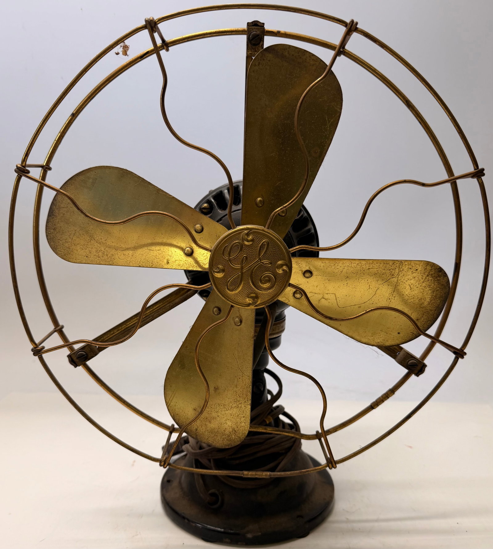 Antique Brass Blade Table Fan (1 of 8)