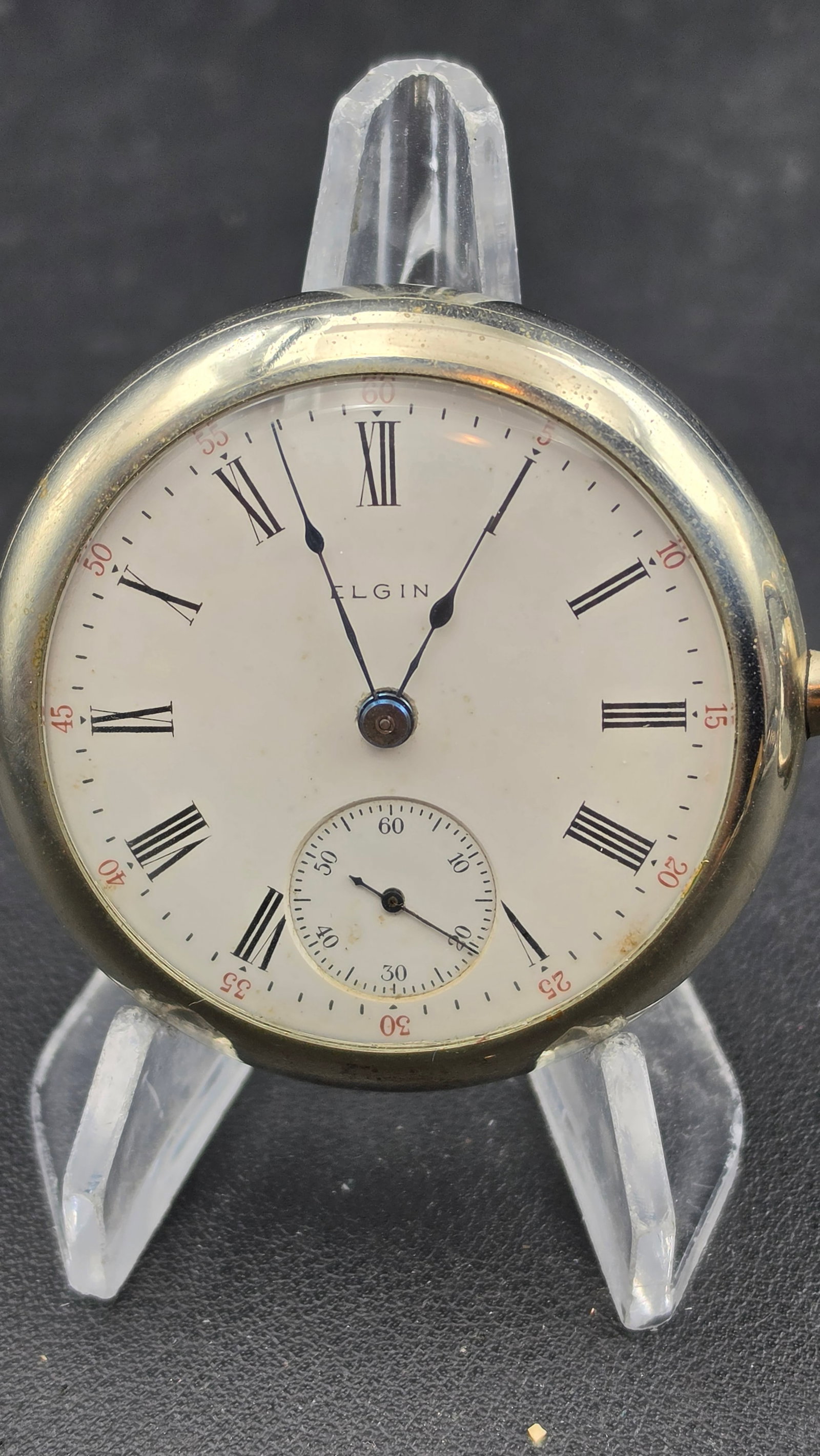 Antique 1910 Elgin Grade 287 18s 7 Jewel Pocket Watch Silverode Case Running (1 of 10)