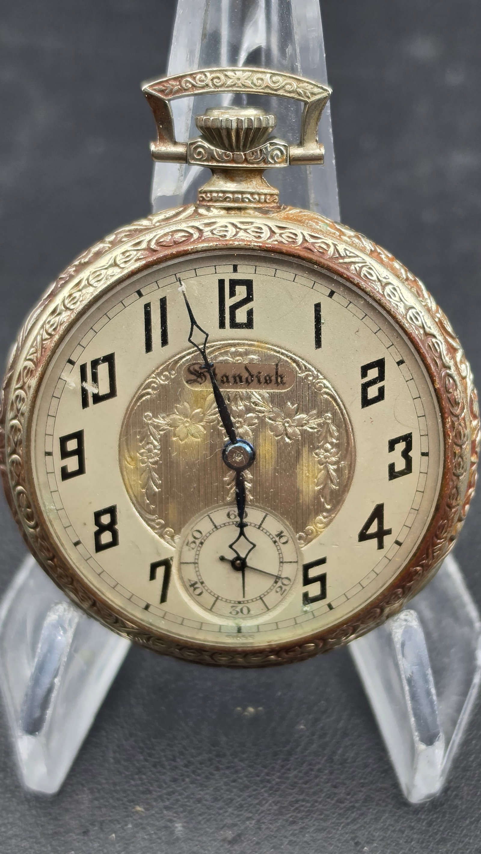 1920s Jagot Watch Co. "Standish" 6j Swiss Pocket Watch, Lusterite Case, Runs (1 of 10)