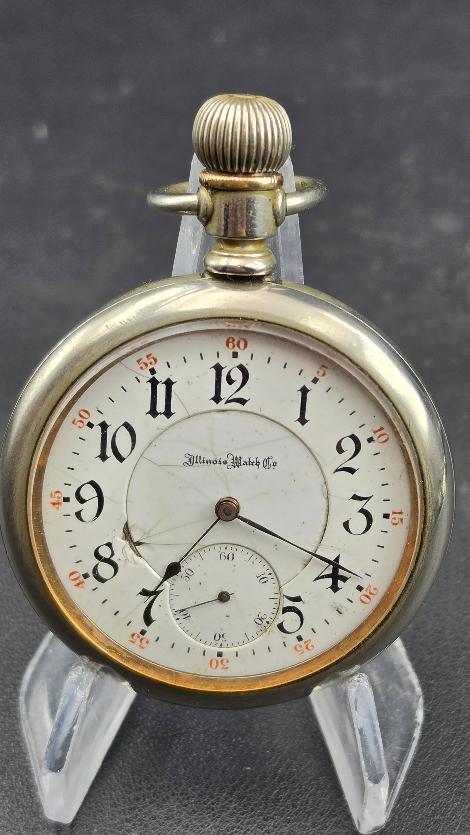 1912 Illinois Grade 187 16s 17j Railroad Pocket Watch, Movement #2430298, Runs (1 of 8)