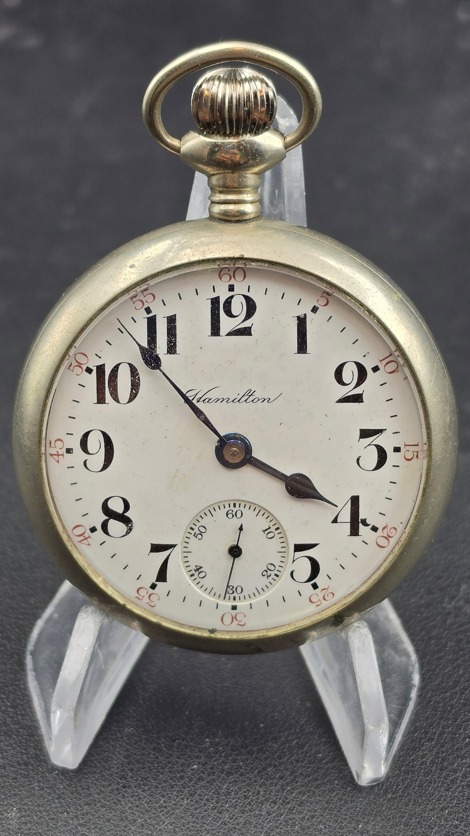 Antique 1913 Hamilton Pocket Watch Grade 924 17 Jewel Size 18s Serial 957578 (1 of 8)