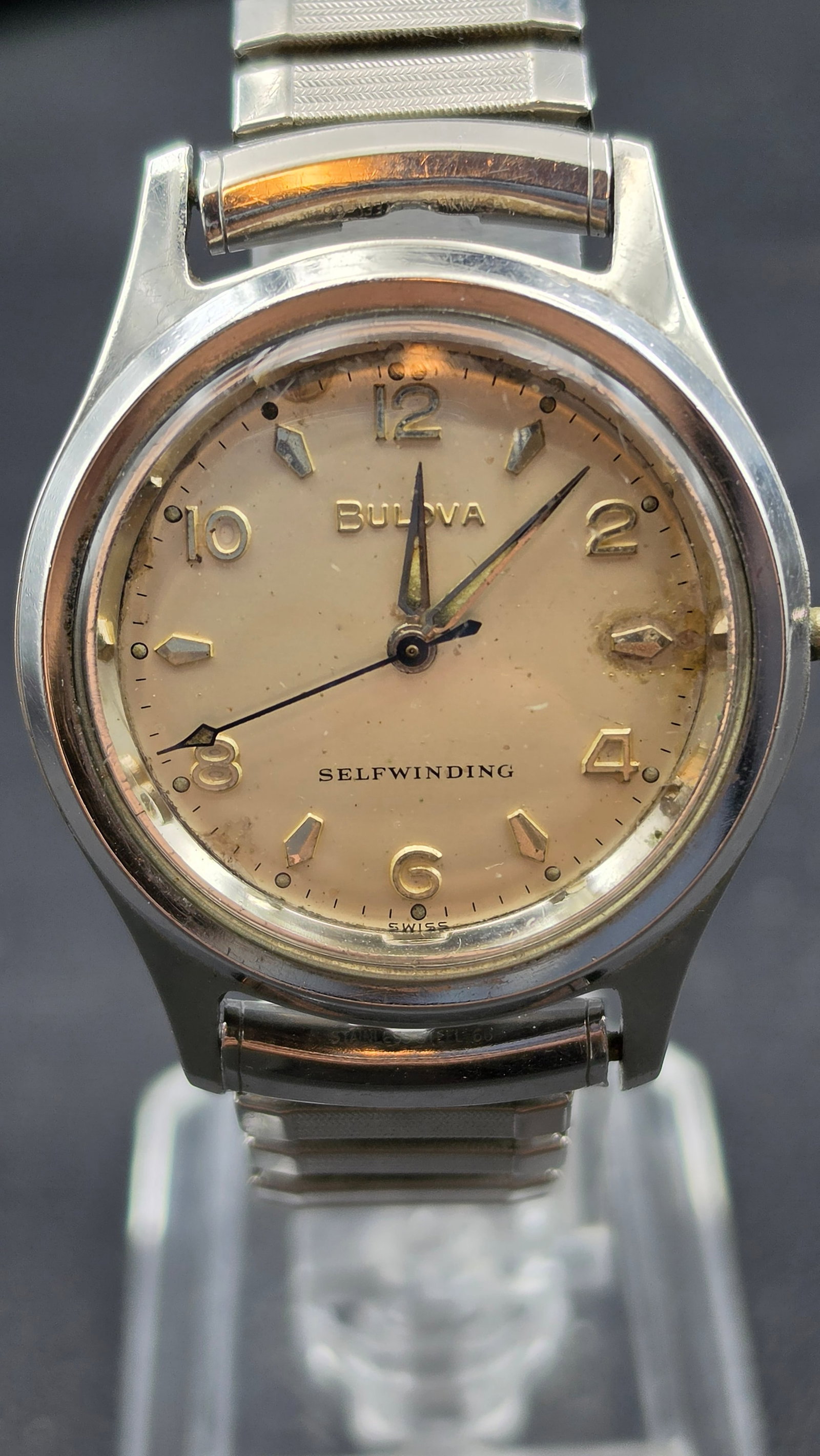 Vintage Bulova Selfwinding Stainless Steel Wristwatch, Runs (1 of 9)