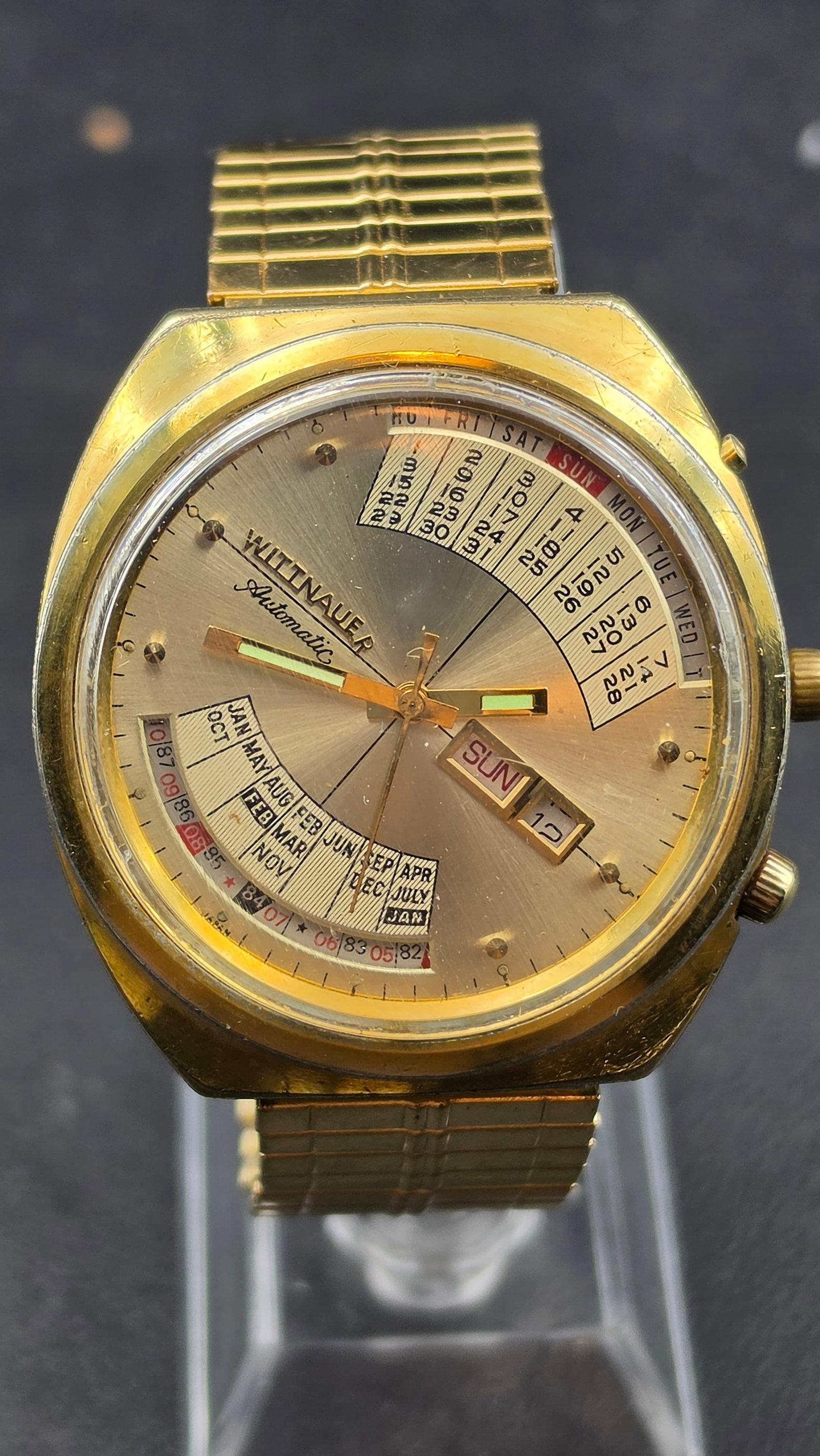 Wittnauer 2002 Perpetual Calendar Automatic Mens Watch, Day Date Month Year, 42mm (1 of 12)