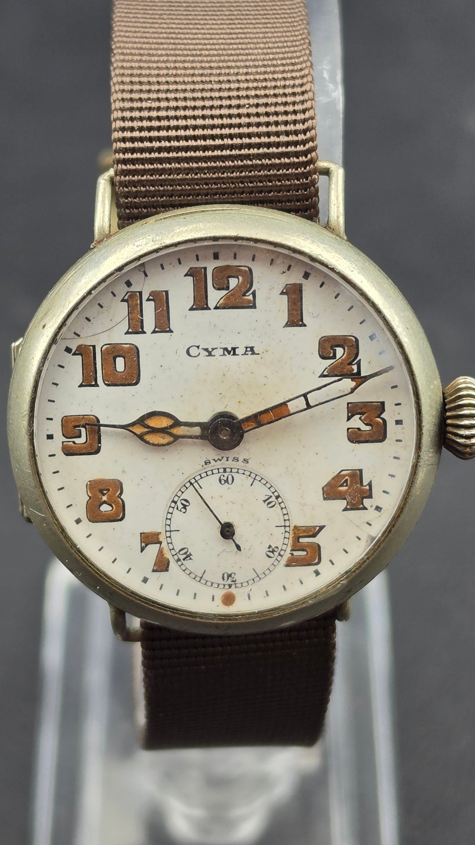 Era Cyma Tavannes Watch Co 7 Jewel Military Dial Trench Watch Swiss Made (1 of 12)