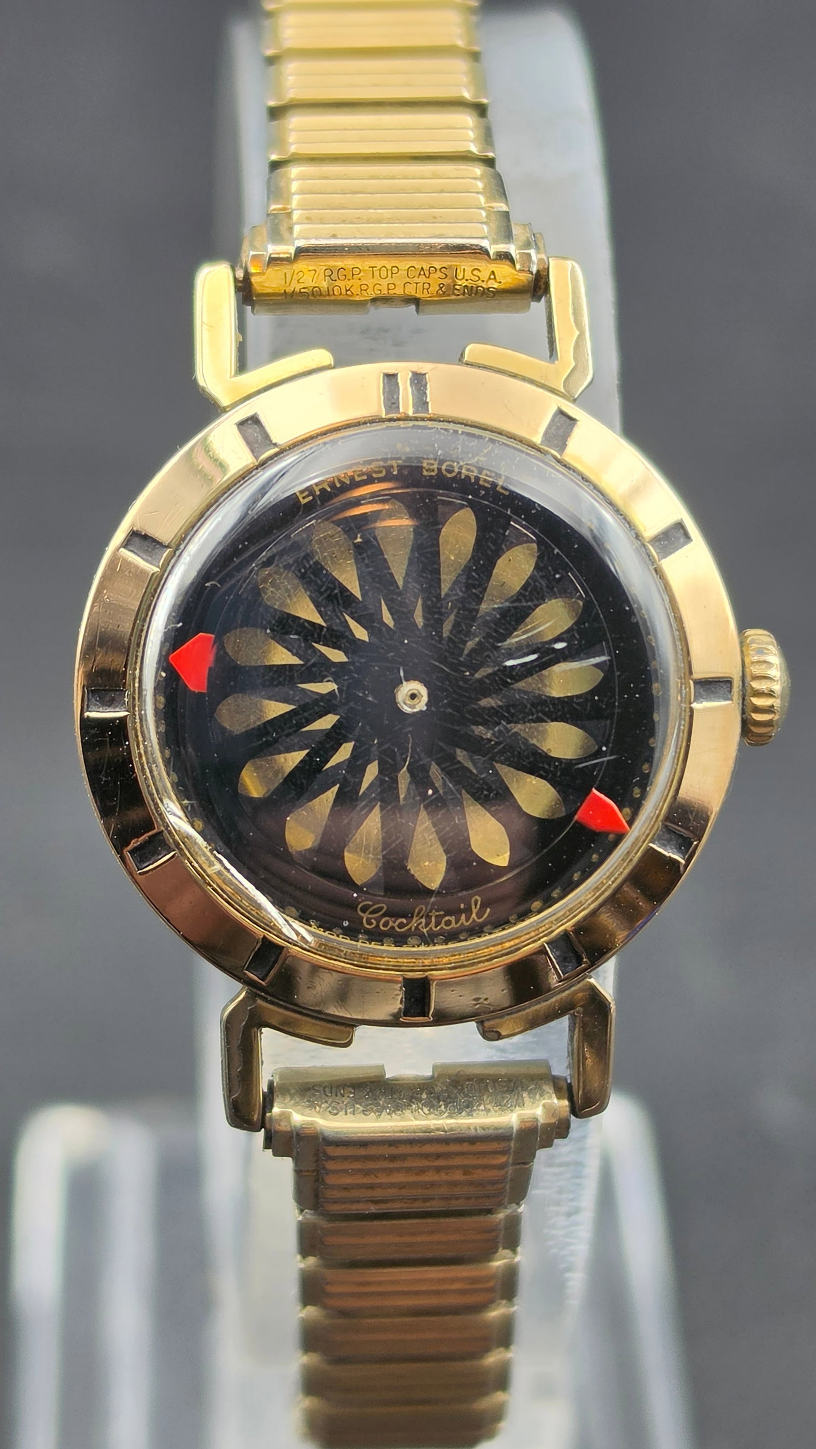 1960s Ernest Borel Cocktail Kaleidoscope Mystery Dial Watch