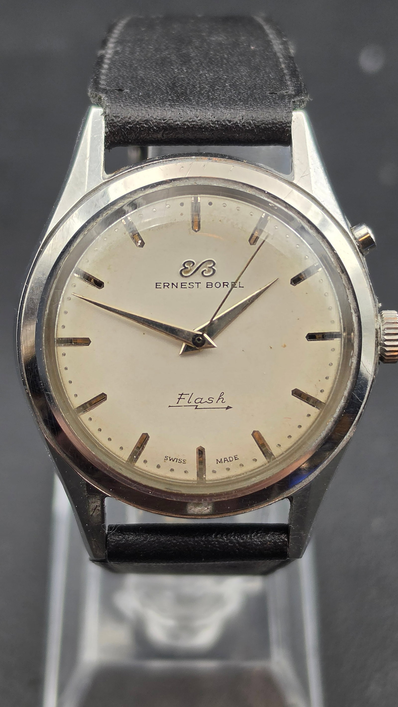 Rare 1958 Ernest Borel Flash Early Electric Illuminated Wristwatch 17 Jewel (1 of 12)