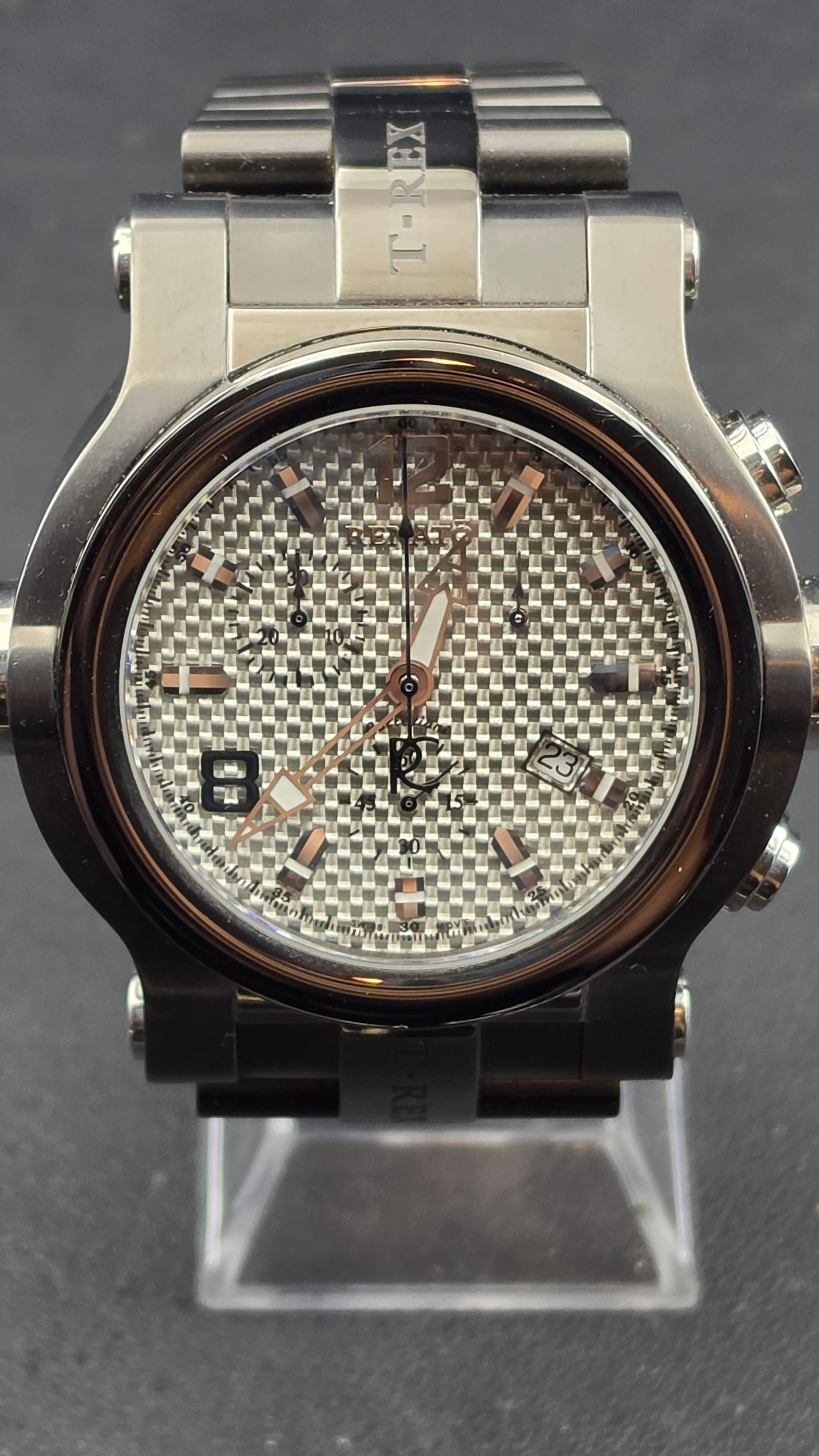 2000s Renato T-Rex Collection Swiss Chronograph Mens Watch G10.212 49mm